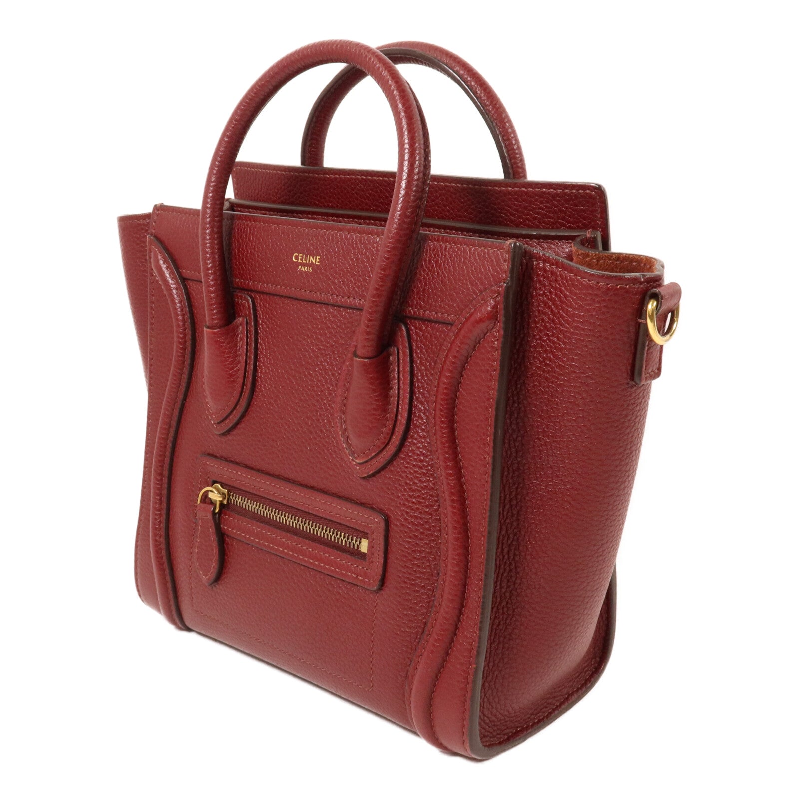 CELINE 牛皮皮革Nano Luggage手挽肩背兩用袋