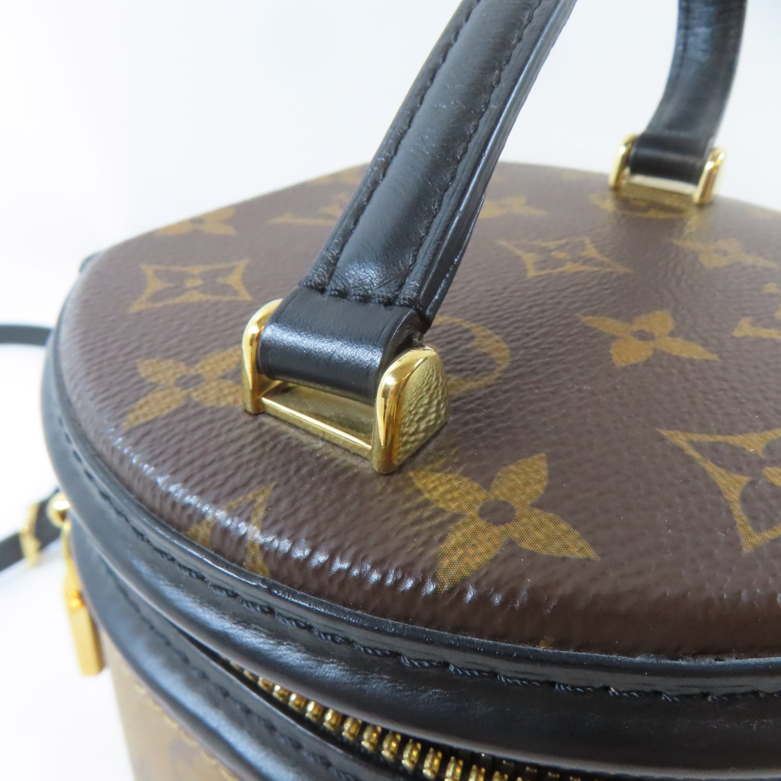 LOUIS VUITTON 【激減優惠】Monogram Reverse Cannes金扣手挽肩背兩用袋啡色