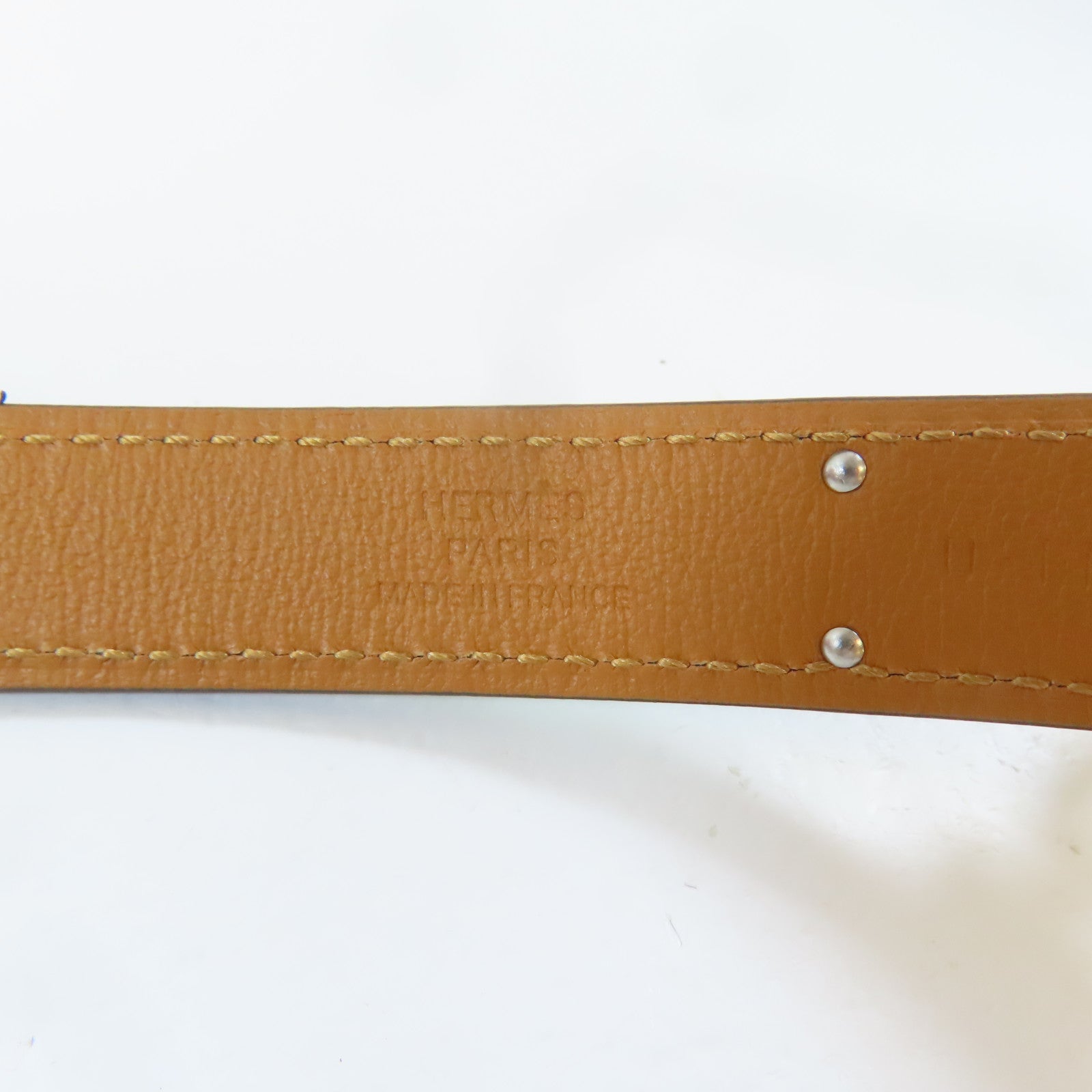 HERMES Epsom皮革Kelly Pocket 18 Belt銀扣皮帶Vert Criquet/綠色