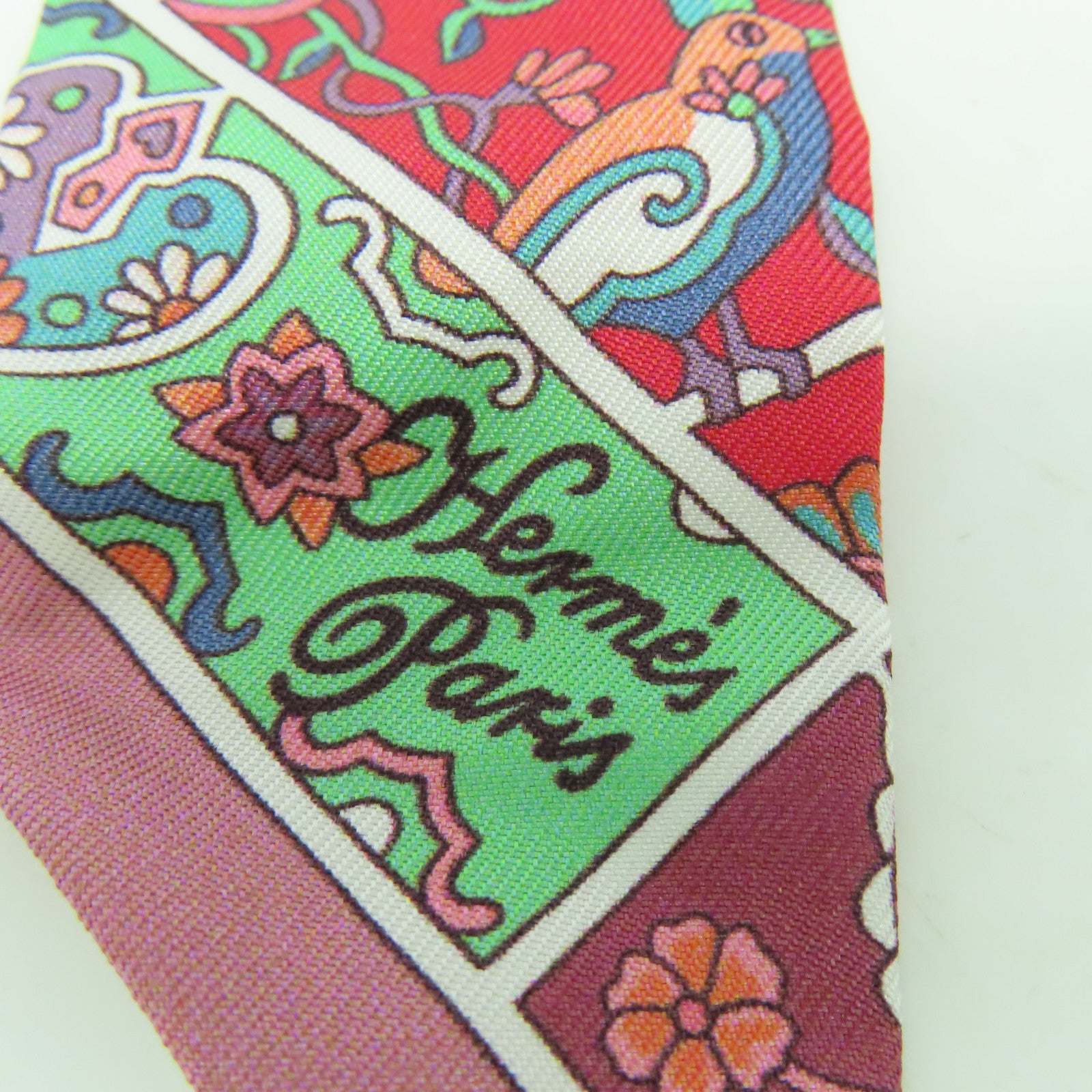 HERMES 【激減優惠】絲質Twilly Scarf絲巾紅色