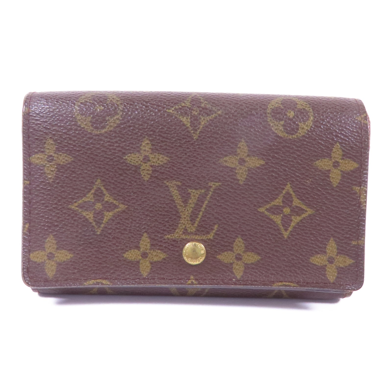 LOUIS VUITTON 【激減優惠】Monogram Porte Monnaie 金扣錢包