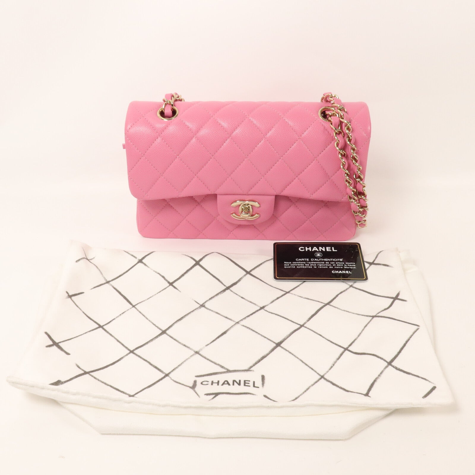 CHANEL 牛皮皮革Classic 23鏈帶肩背袋