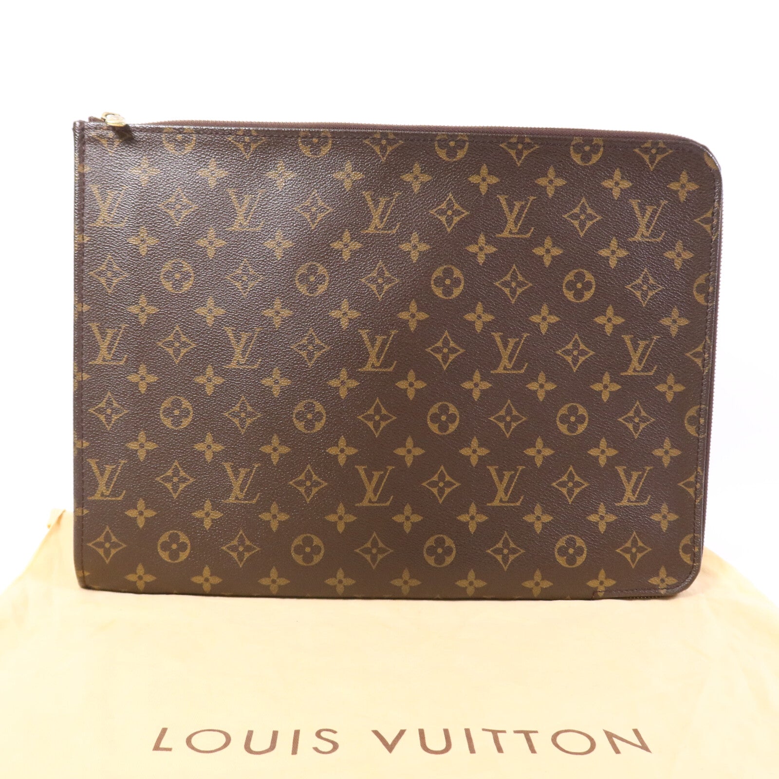 LOUIS VUITTON Monogram Poche Document Briefcase金扣手提包