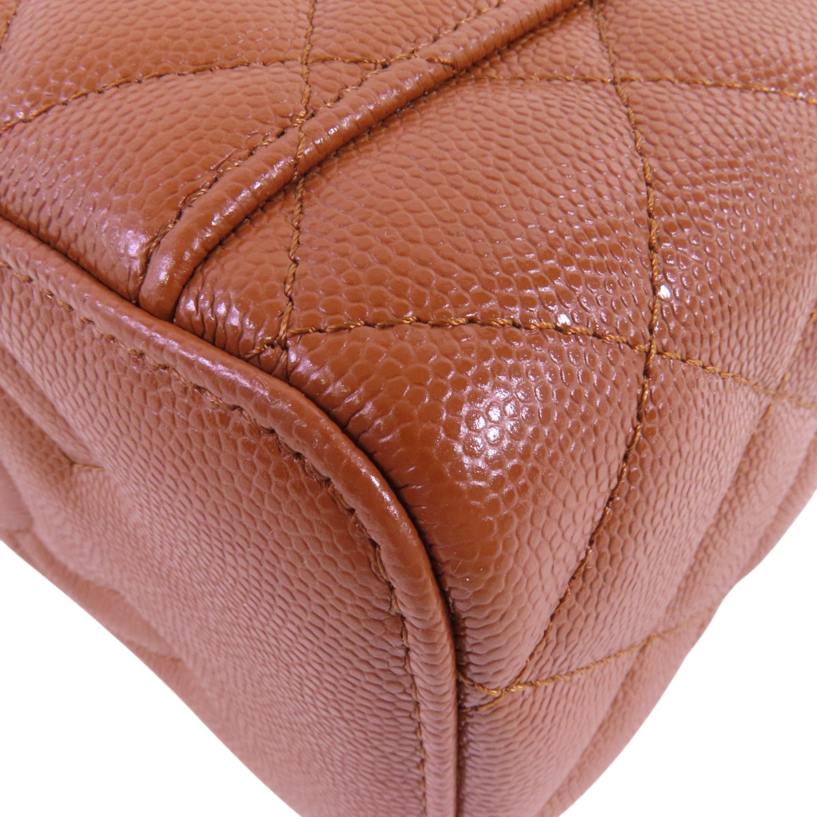 CHANEL 牛皮皮革Vanity Bag金扣鏈帶肩背袋