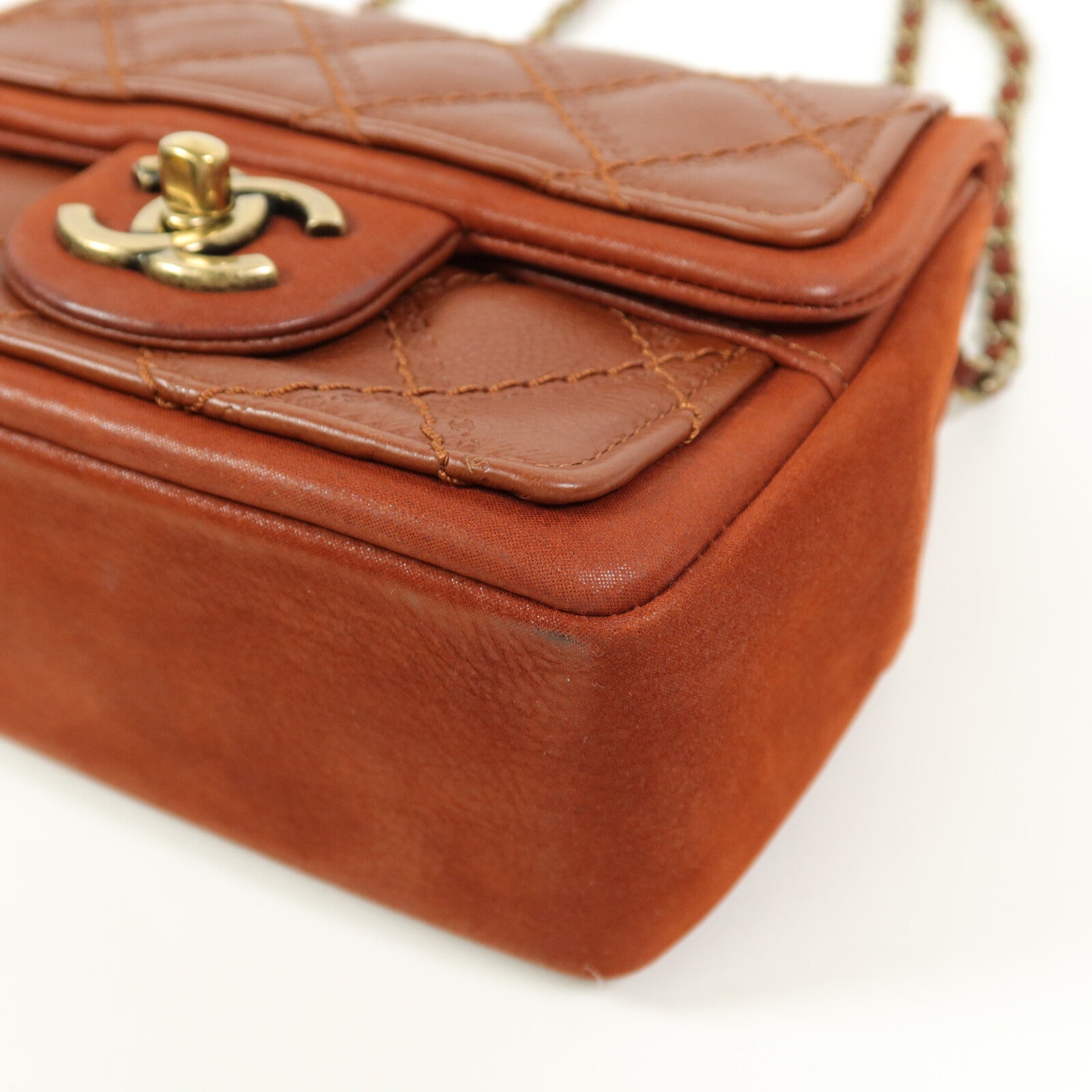 CHANEL 牛皮皮革Clutch With Chain鏈帶肩背袋