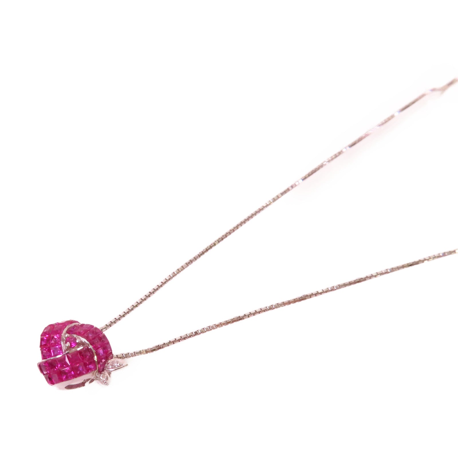 JEWELRY 【激減優惠】18K白金/紅寶石Ruby Necklace項鏈