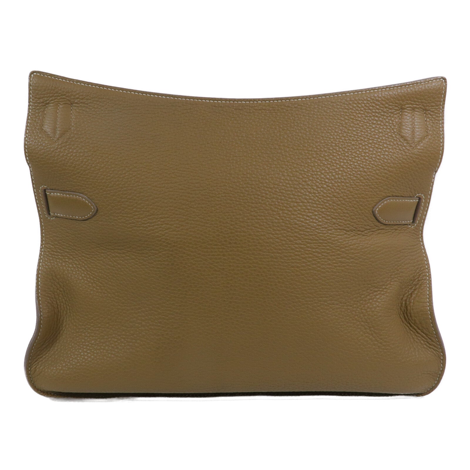 HERMES Clemence皮革Jypesiere 34肩背袋Kraft/Gris Pearl