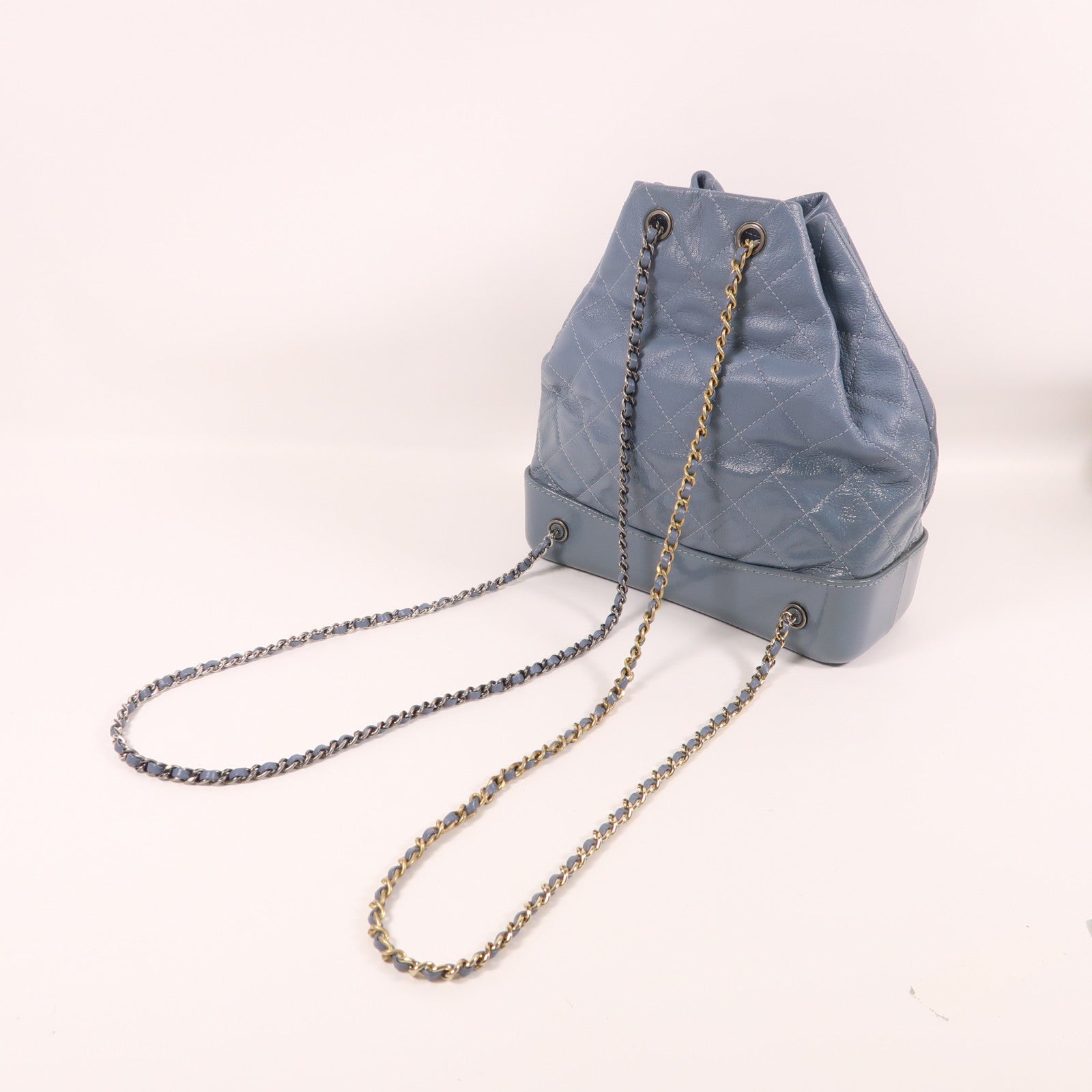 CHANEL 牛皮皮革Gabrielle Backpack背包藍色