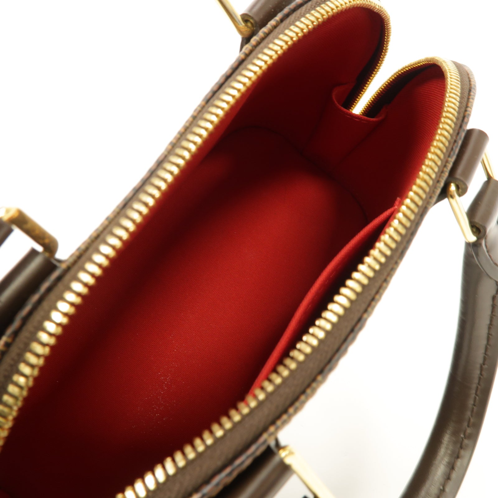 LOUIS VUITTON Damier Alma BB金扣手挽肩背兩用袋啡色