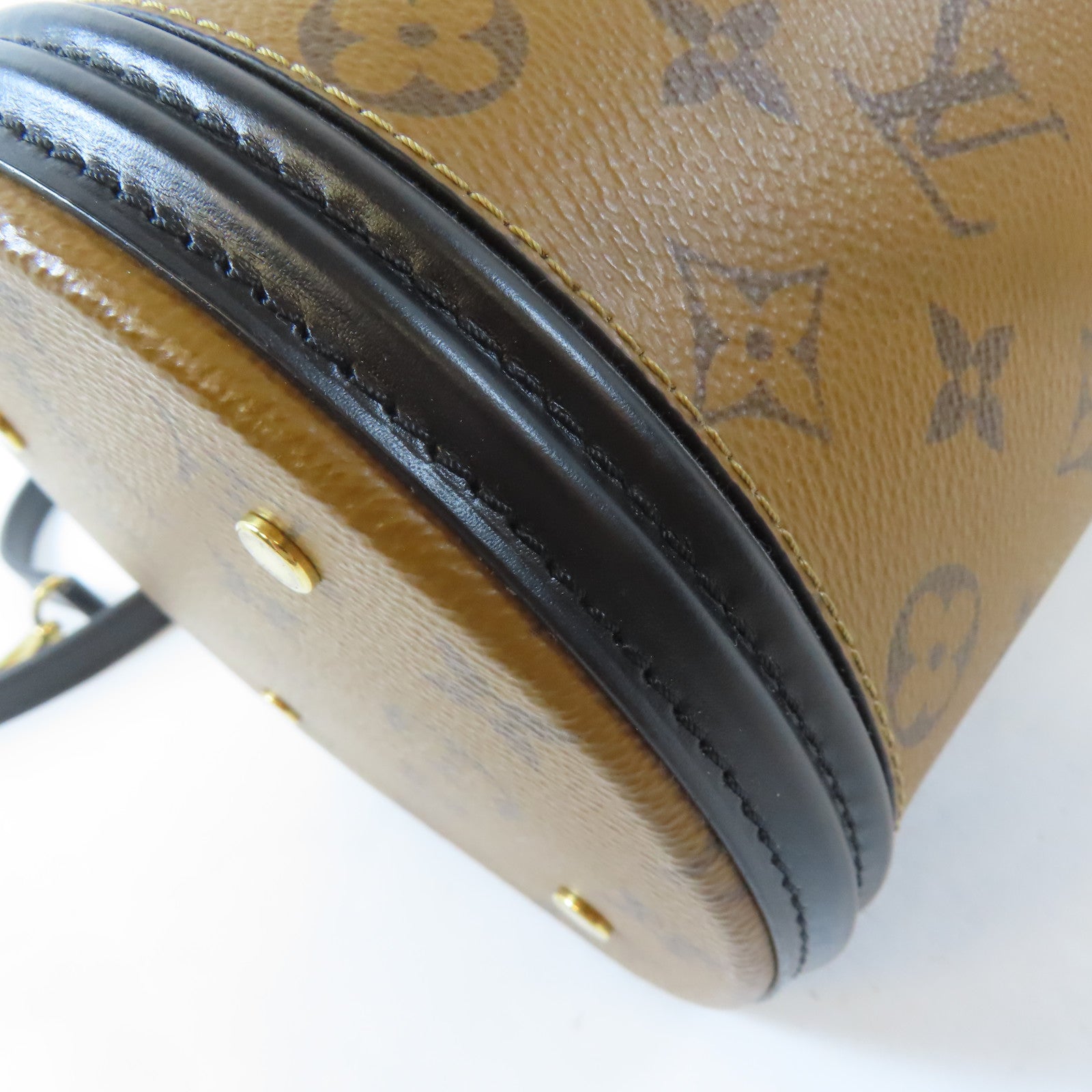 LOUIS VUITTON 【激減優惠】Monogram Reverse Cannes金扣手挽肩背兩用袋啡色