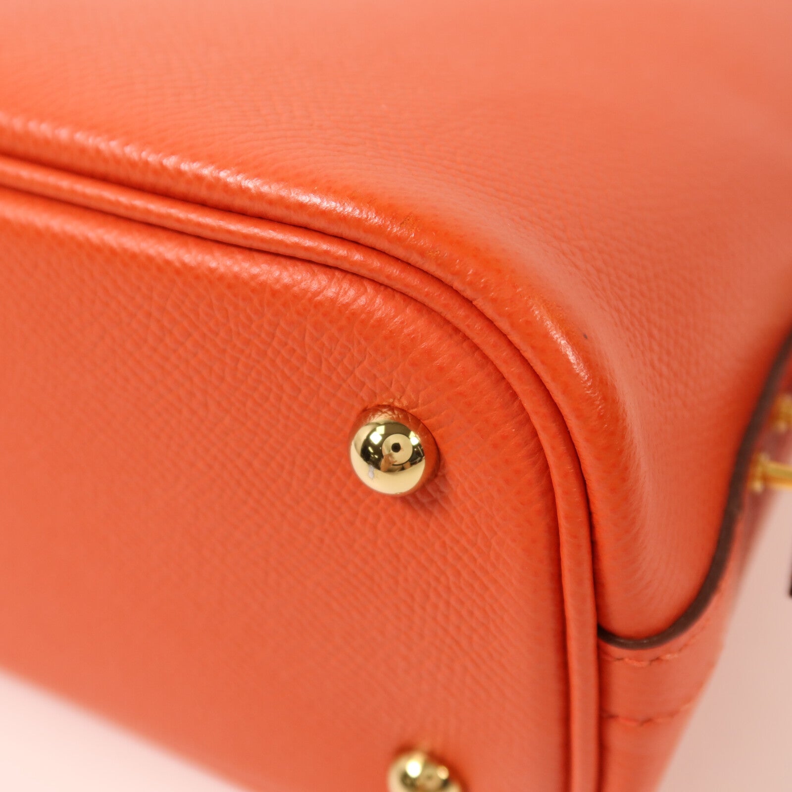 HERMES Epsom皮革Bolide 27金扣手挽肩背兩用袋Capucine