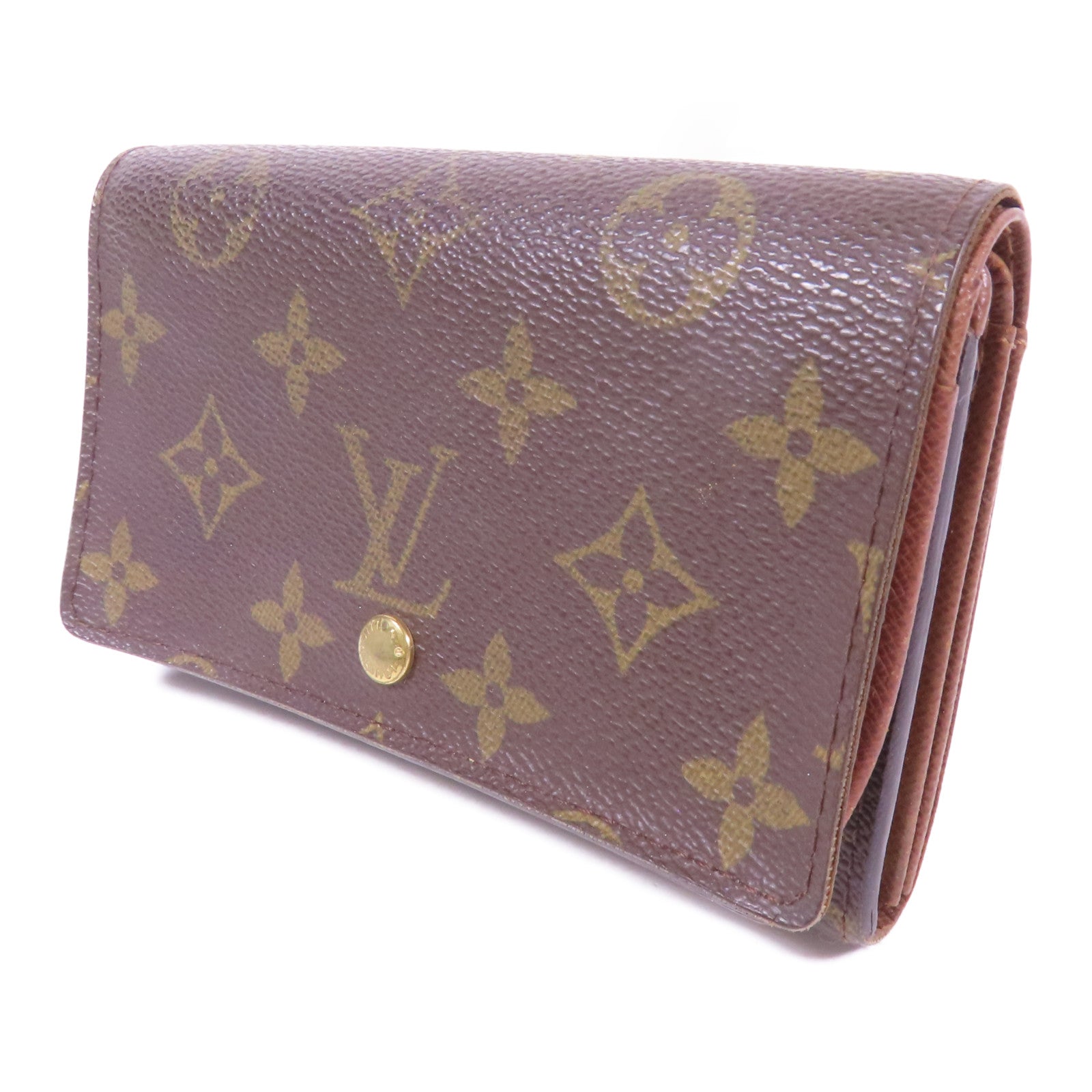 LOUIS VUITTON Monogram Porte Monnaie 金扣錢包