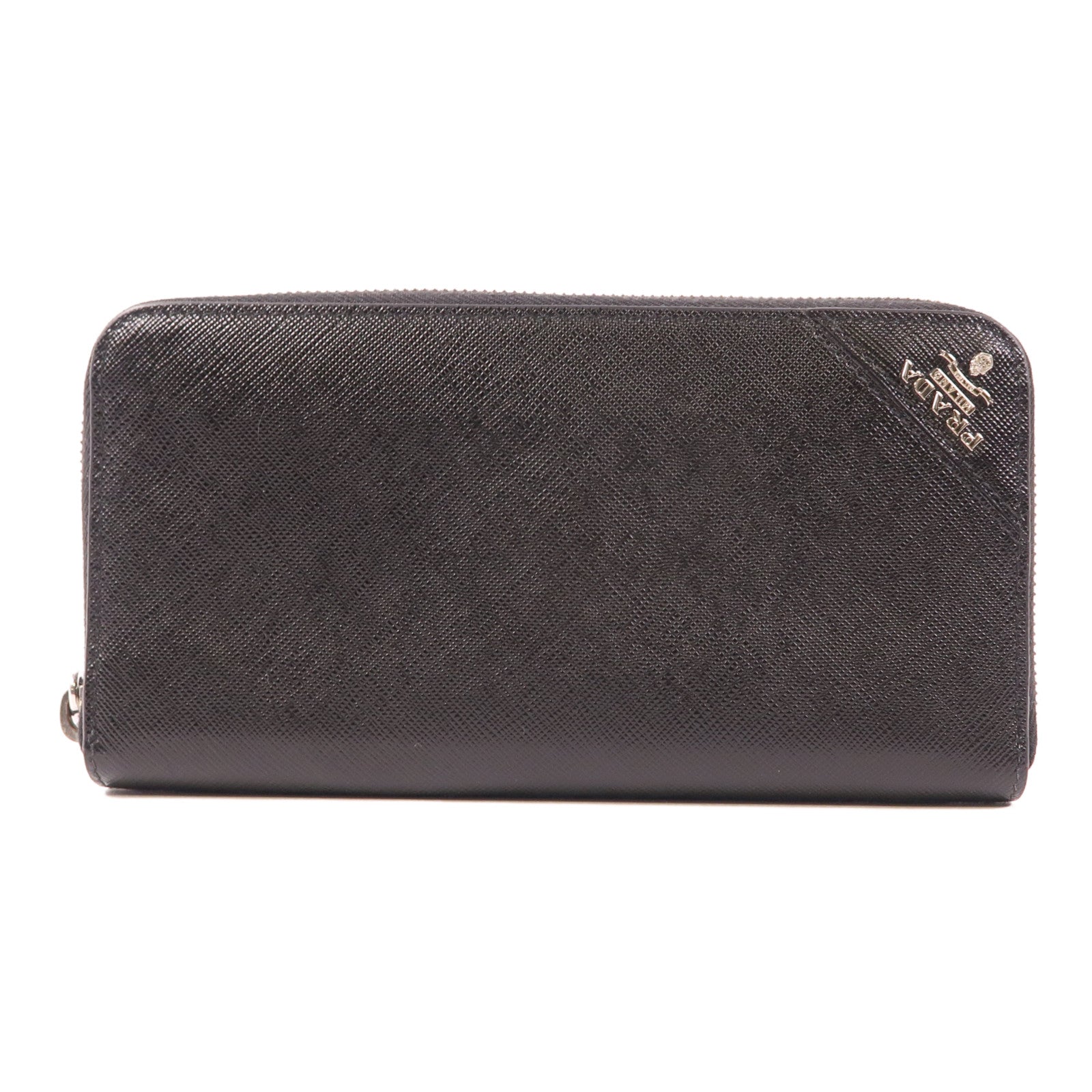 PRADA 牛皮皮革Long Wallet銀扣長錢包
