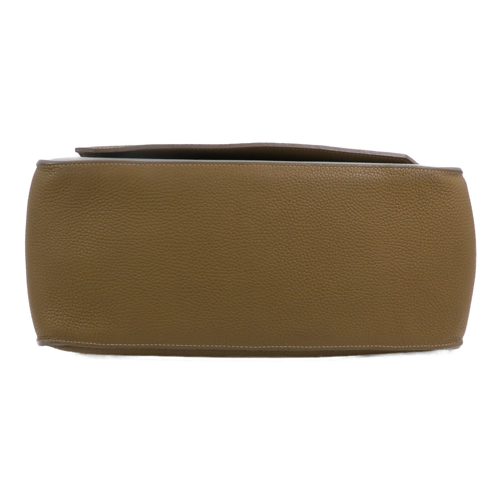 HERMES Clemence皮革Jypesiere 34肩背袋Kraft/Gris Pearl
