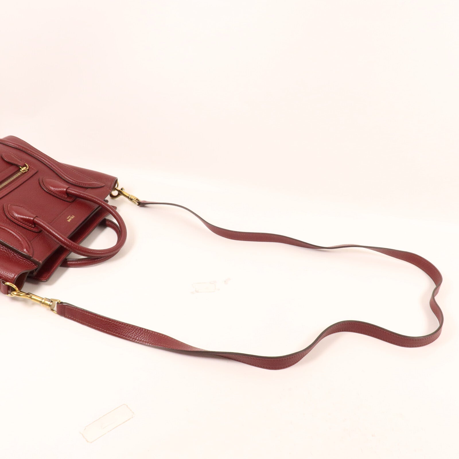 CELINE 牛皮皮革Nano Luggage手挽肩背兩用袋