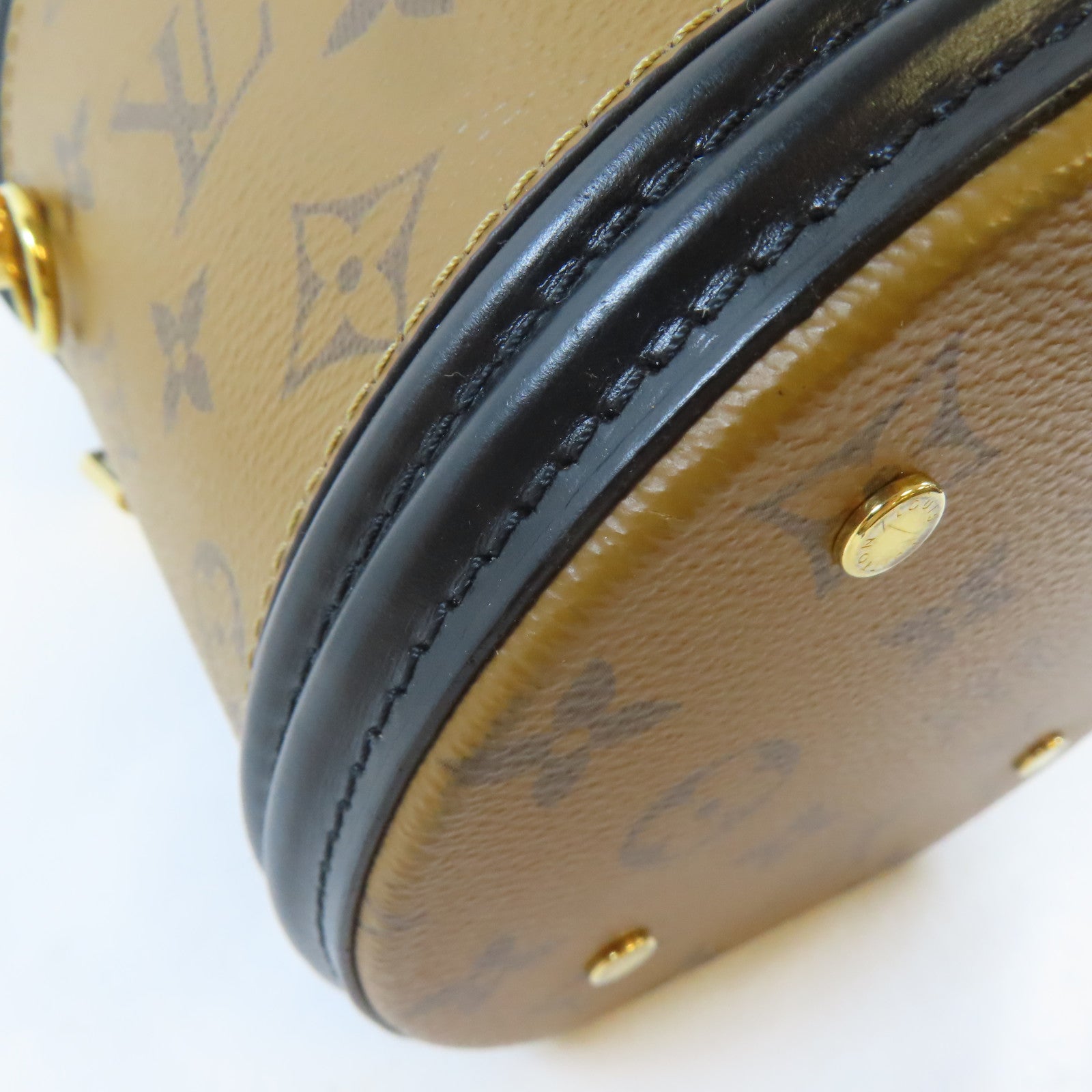 LOUIS VUITTON 【激減優惠】Monogram Reverse Cannes金扣手挽肩背兩用袋啡色