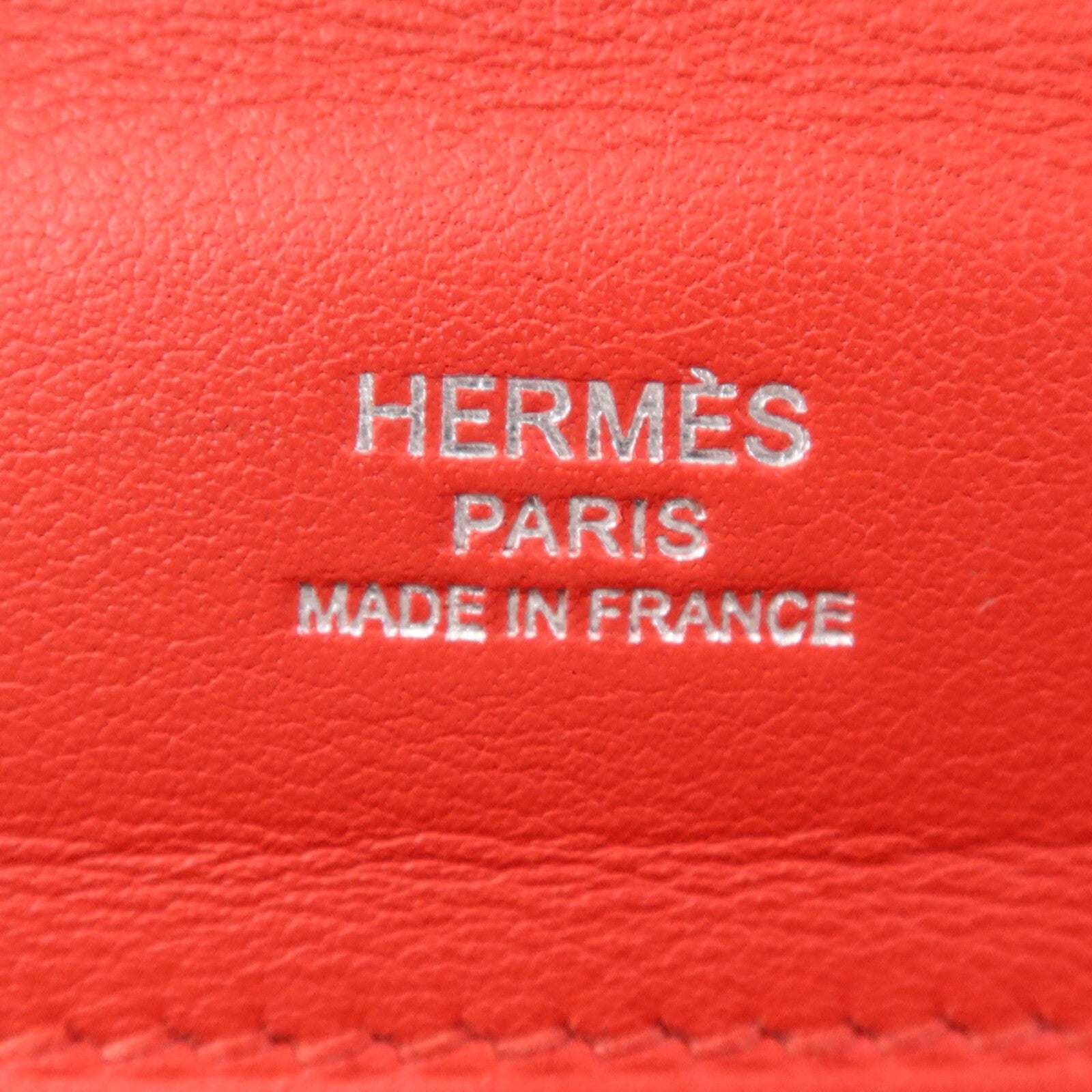 HERMES Evercolor/Swift皮革24/24 Mini銀扣手挽肩背兩用袋Rouge Piment