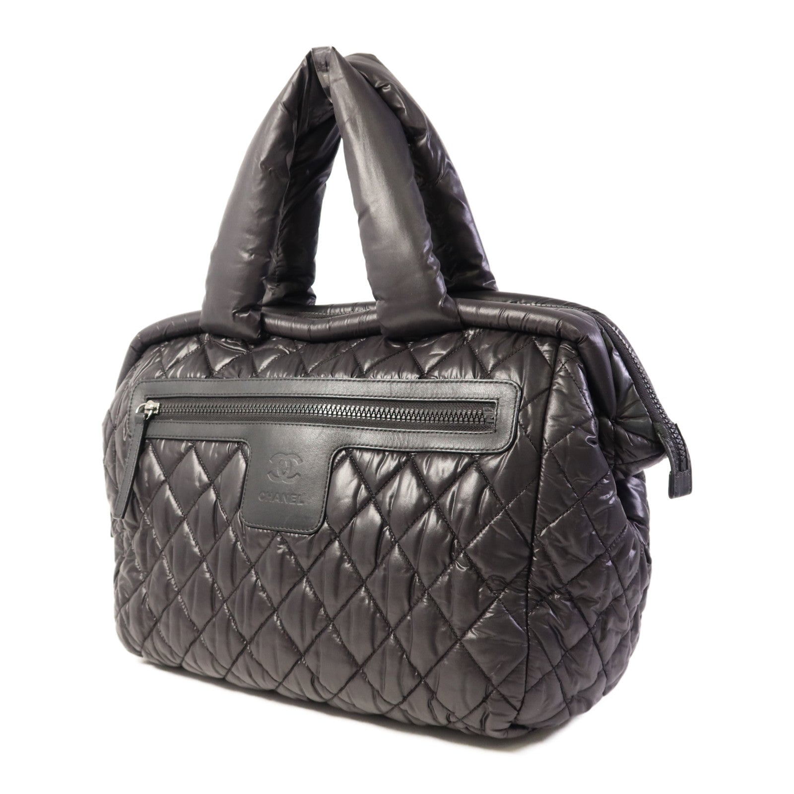 CHANEL 尼龍Coco Cocoon銀扣肩背袋