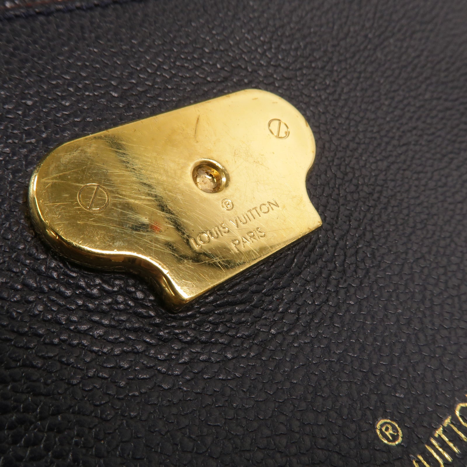 LOUIS VUITTON Monogram Empreinte Vavin PM肩背袋深藍色
