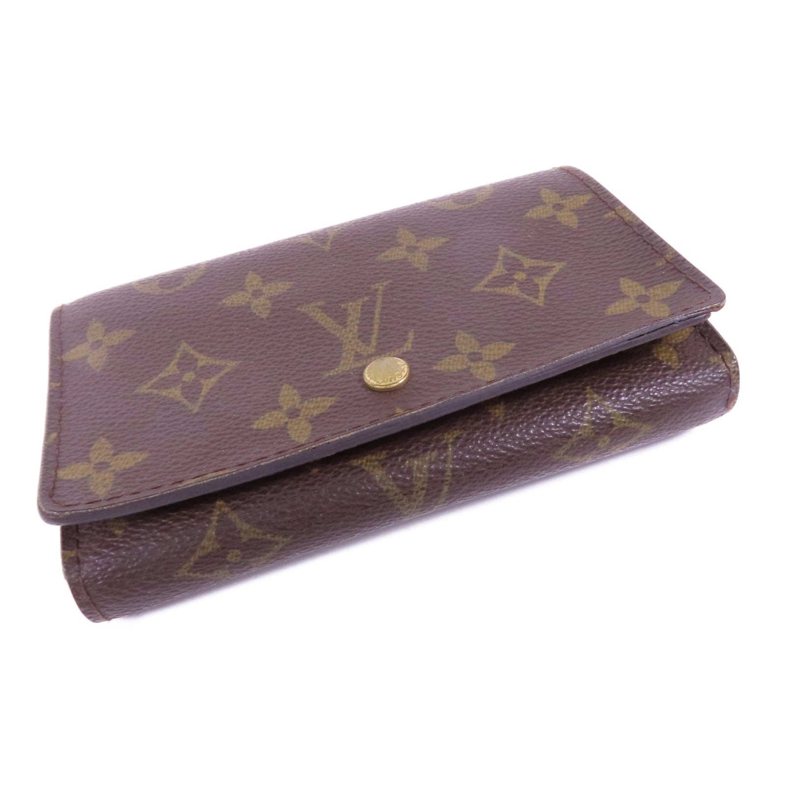 LOUIS VUITTON Monogram Porte Monnaie 金扣錢包