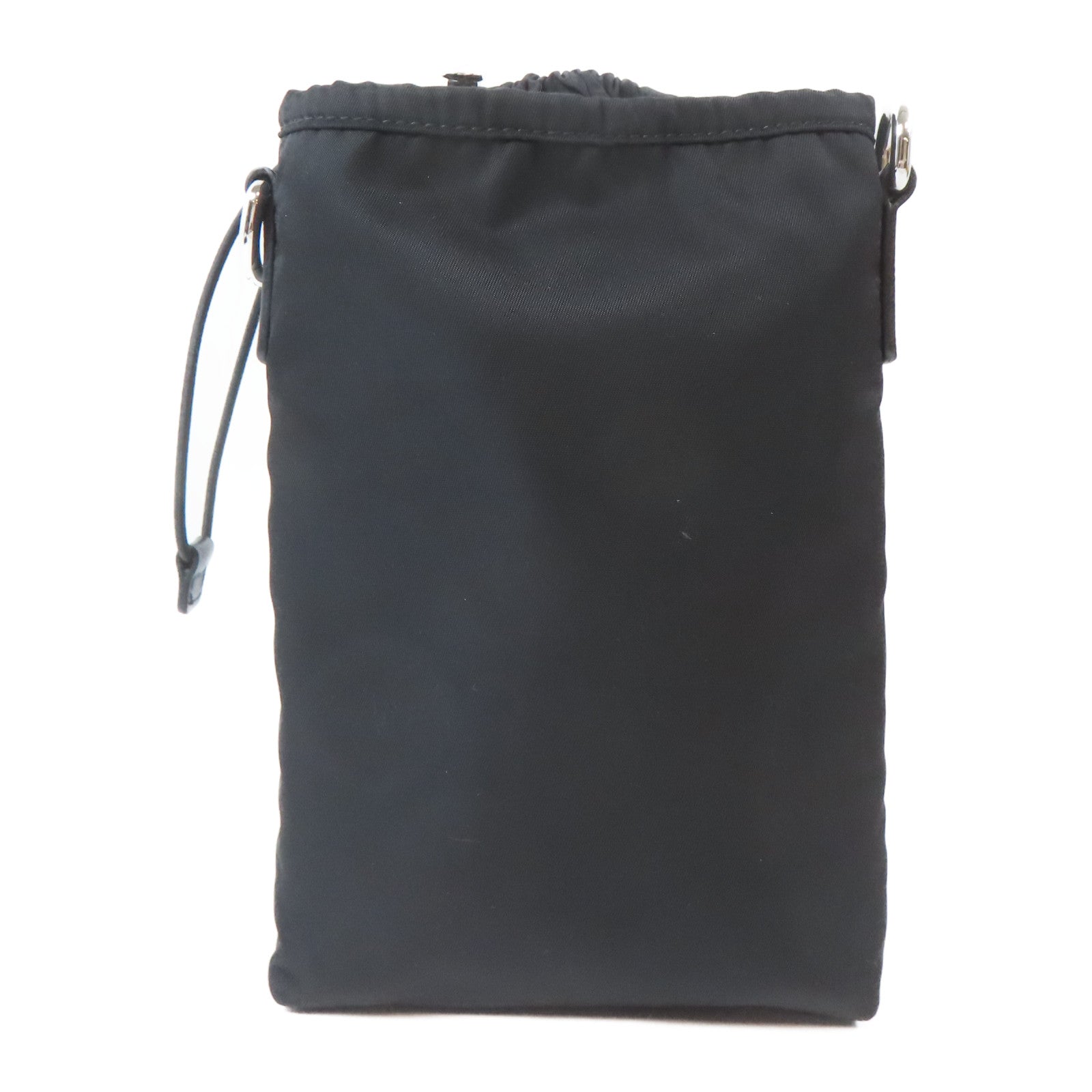 PRADA 尼龍Shoulder Bag銀扣肩背袋黑色