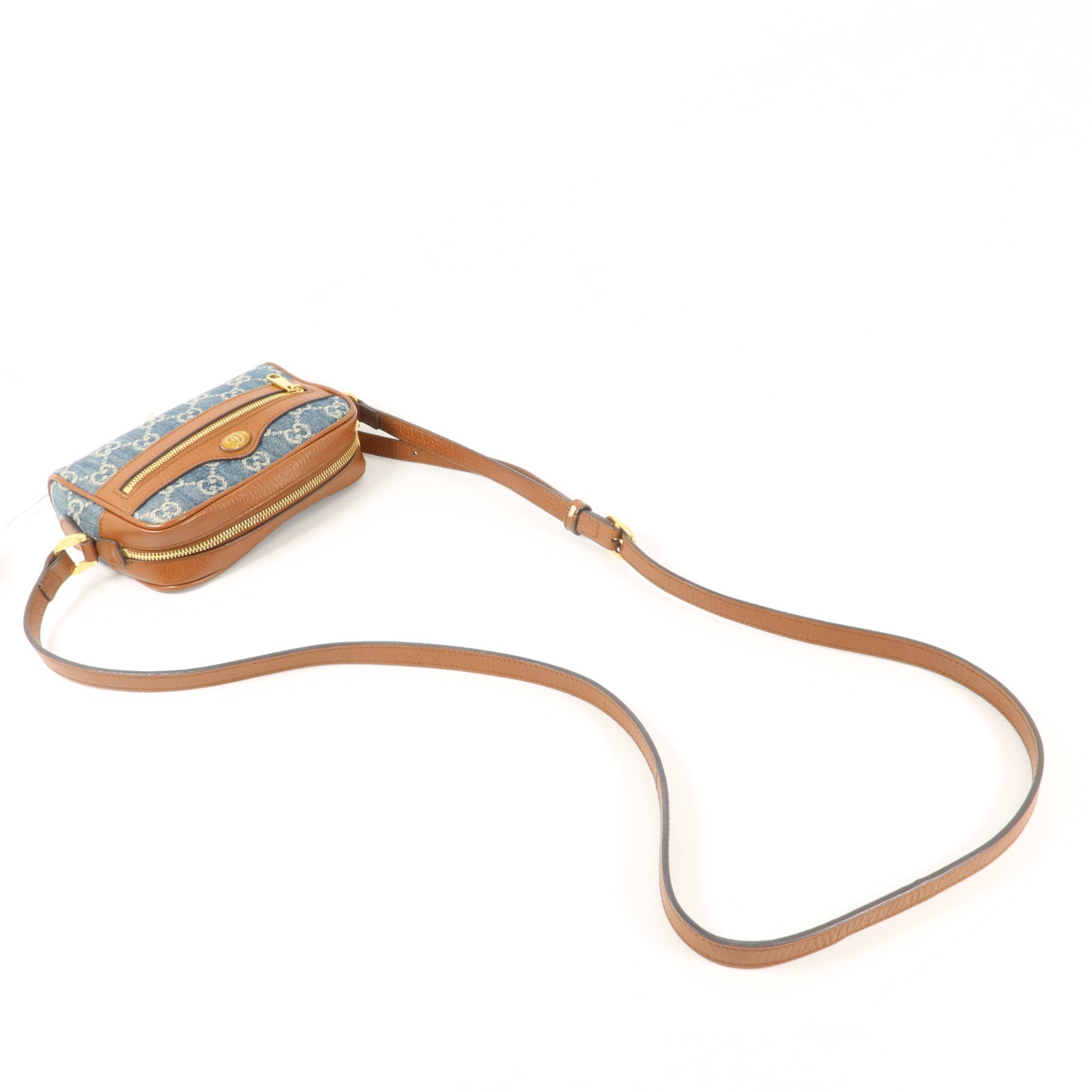 GUCCI GG Jacquard Denim Ophidia GG Mini Bag肩背袋