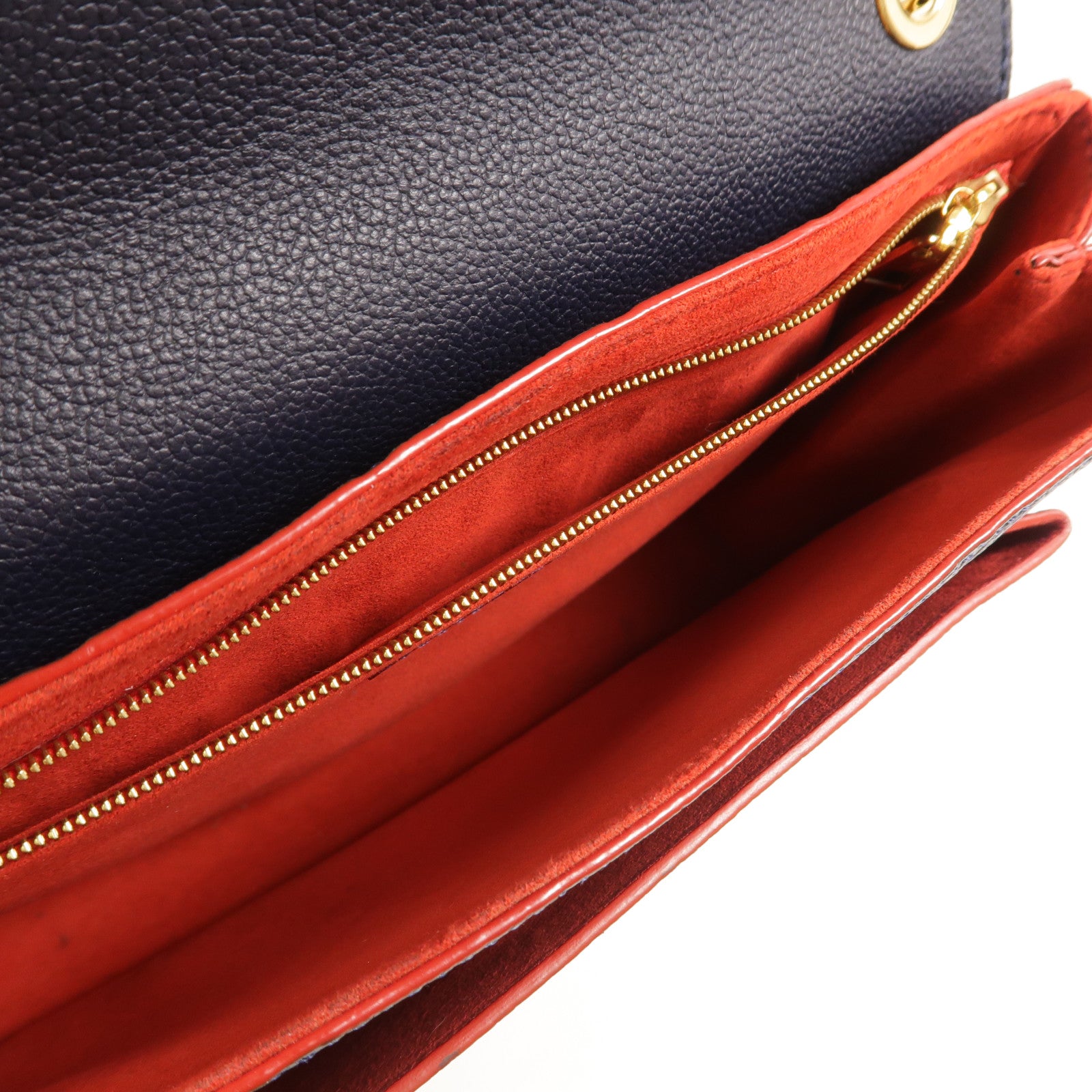 LOUIS VUITTON Monogram Empreinte Vavin PM肩背袋深藍色