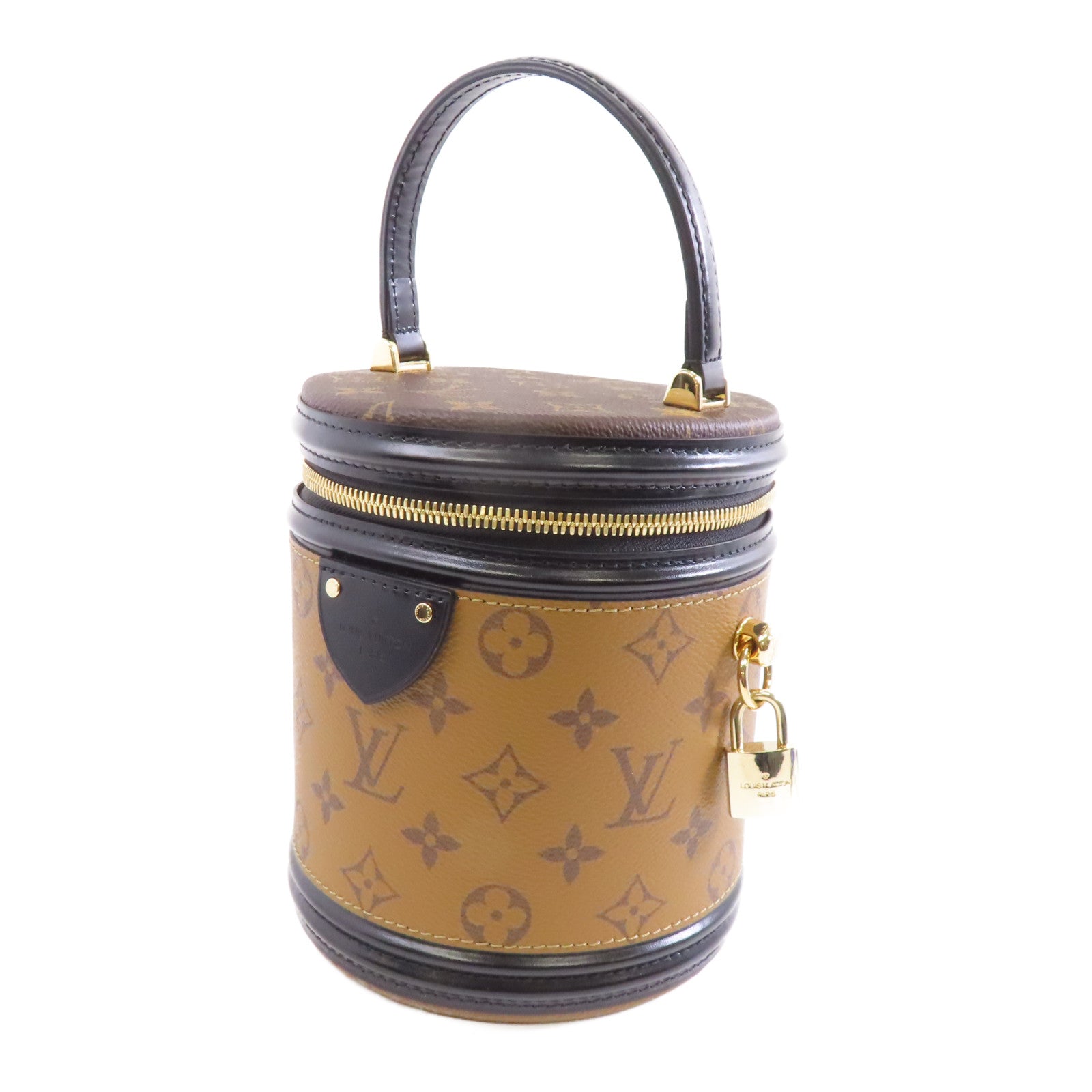 LOUIS VUITTON 【激減優惠】Monogram Reverse Cannes金扣手挽肩背兩用袋棕色
