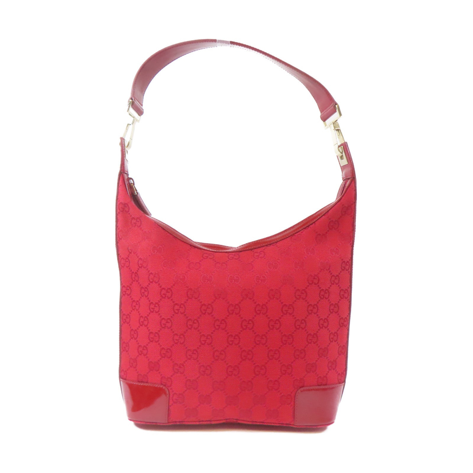 GUCCI 帆布Shoulder Bag金扣肩背袋紅色