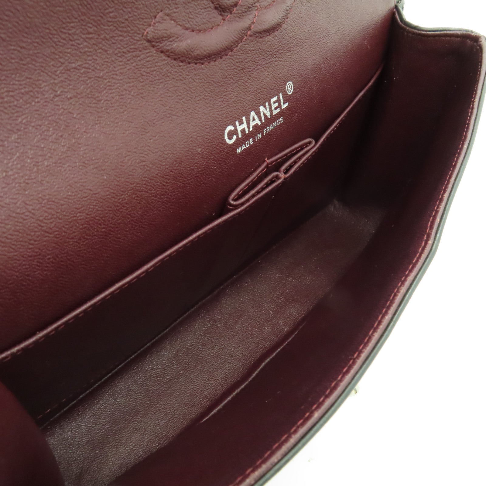 CHANEL **【清倉大減價】菱格羊皮皮革Classic 25銀扣鏈帶肩背袋黒色