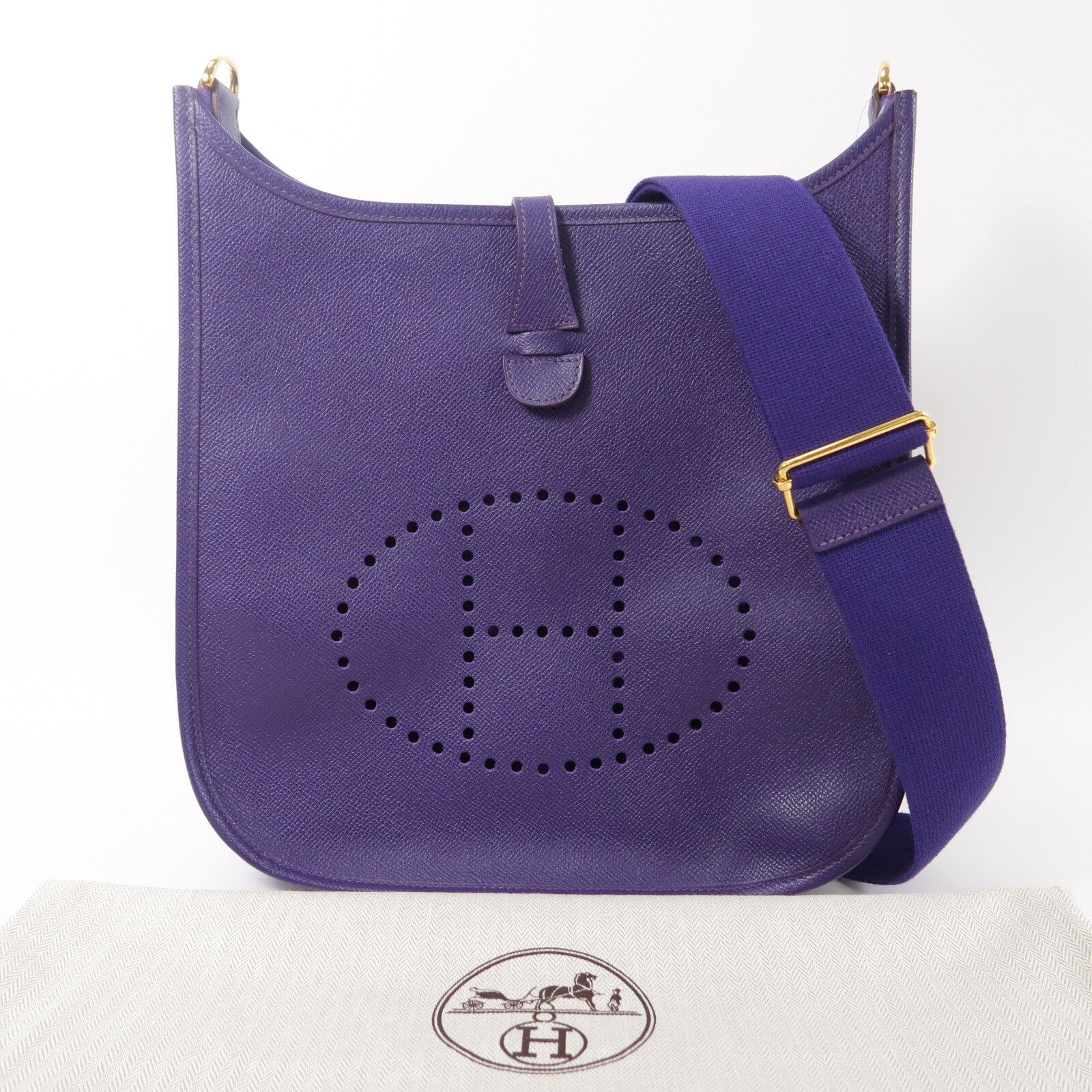 HERMES Epsom皮革Evelyne PM肩背袋Iris