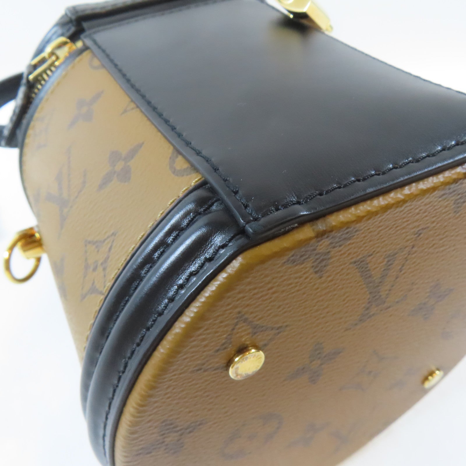 LOUIS VUITTON 【激減優惠】Monogram Reverse Cannes金扣手挽肩背兩用袋啡色