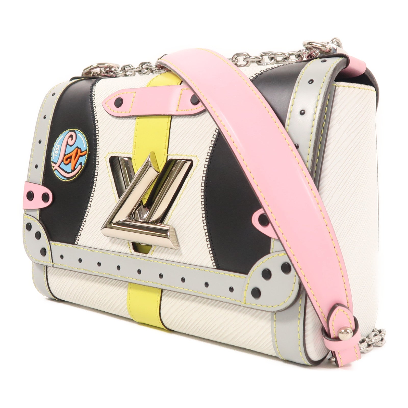 LOUIS VUITTON Epi Twist MM銀扣鏈帶肩背袋