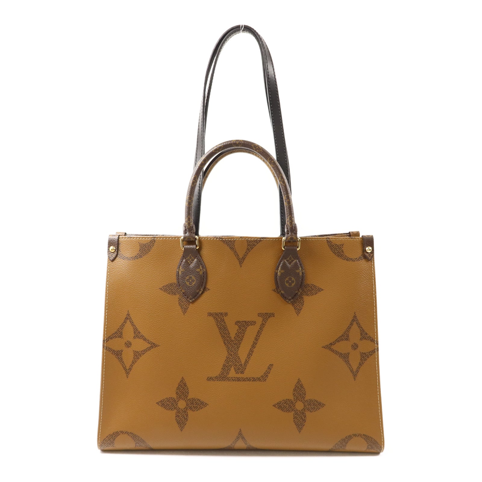 LOUIS VUITTON Monogram Giant On The Go MM金扣手挽肩背兩用袋