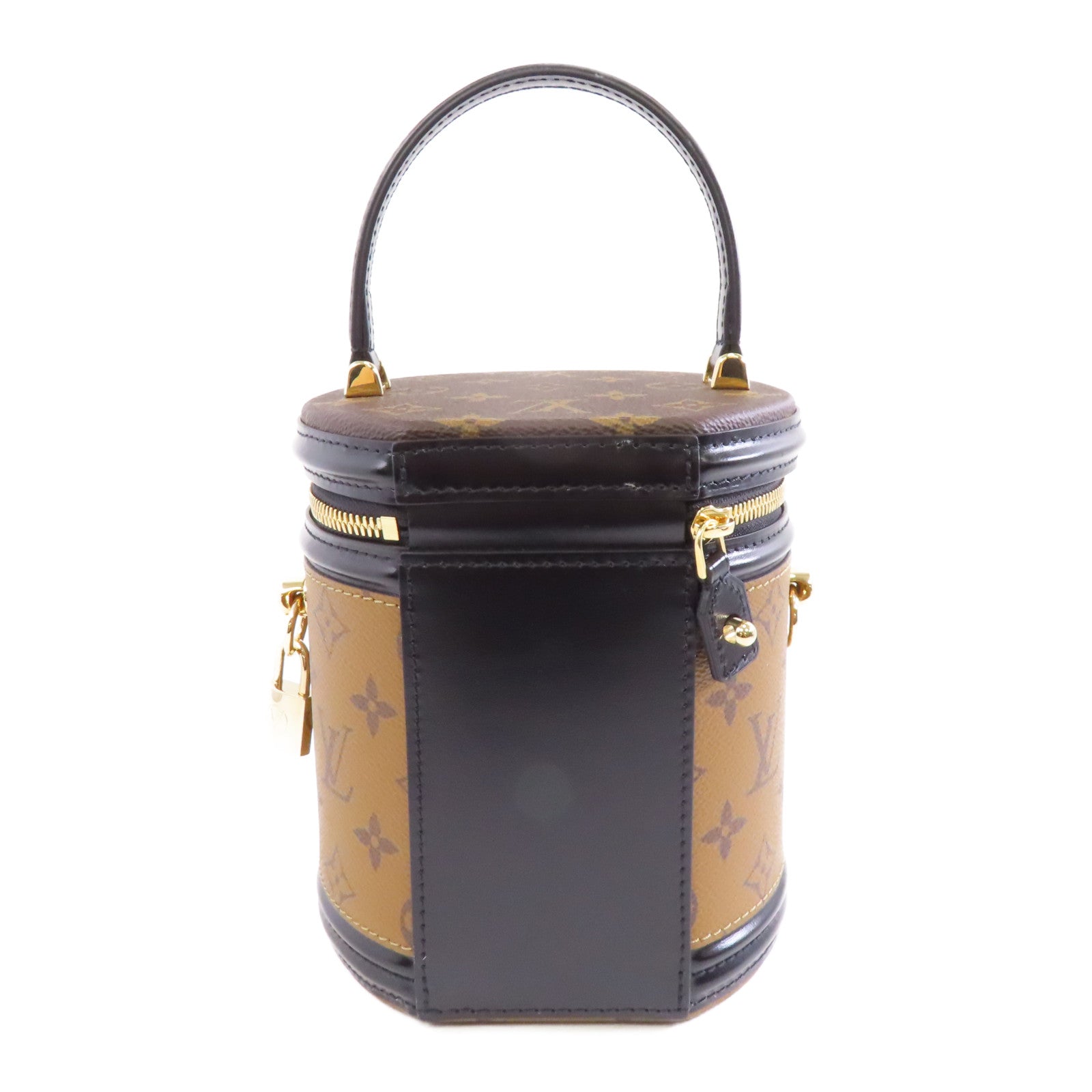 LOUIS VUITTON 【激減優惠】Monogram Reverse Cannes金扣手挽肩背兩用袋棕色