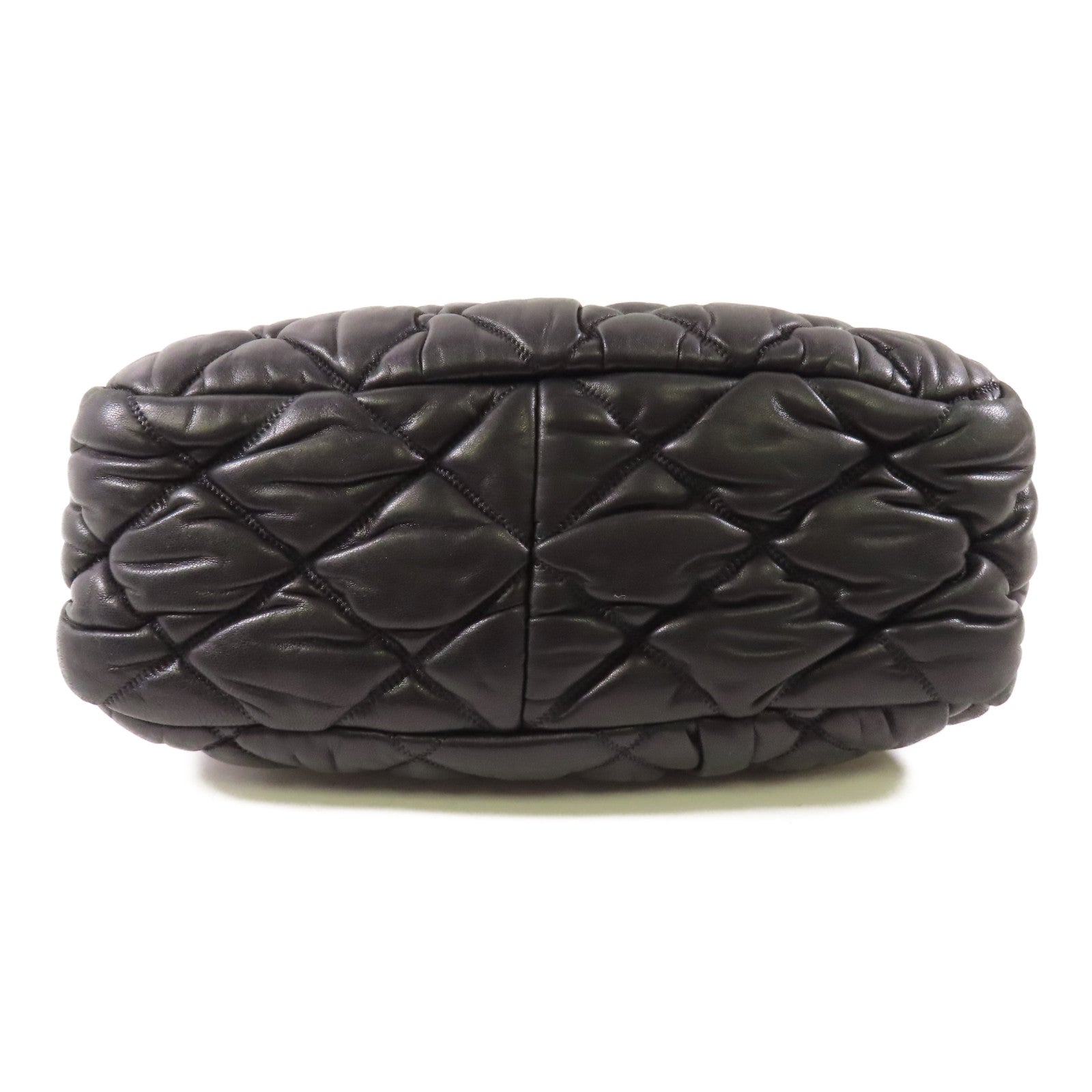 CHANEL 羊皮皮革Bubble Chain Shoulder Bag銀扣鏈帶肩背袋