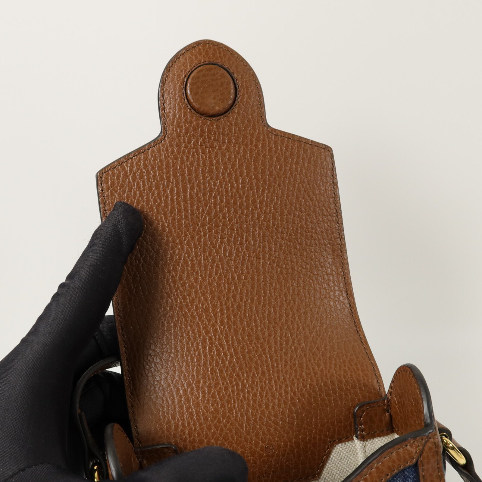 GUCCI 牛仔布1955 Horsebit Mini肩背袋