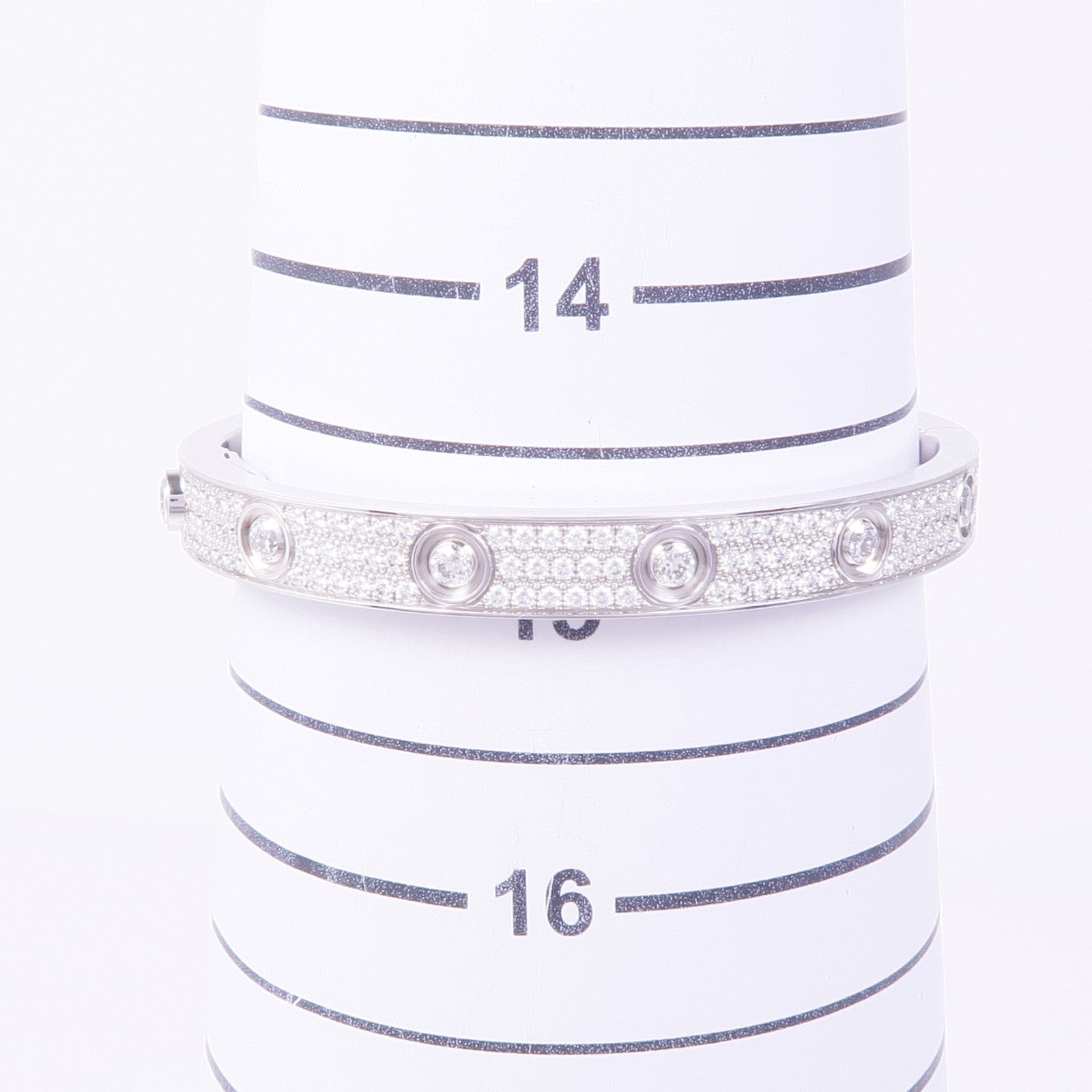 CARTIER 18K白金Diamond Love Bracelet鑽石手鏈Cartier#16