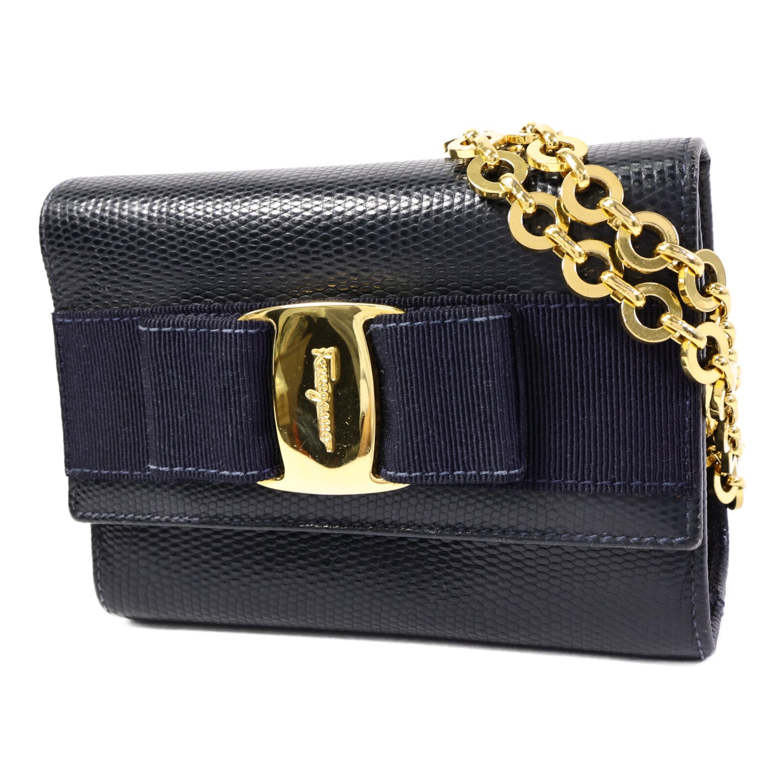 Salvatore Ferragamo 牛皮皮革Chain Shoulder Bag肩背袋