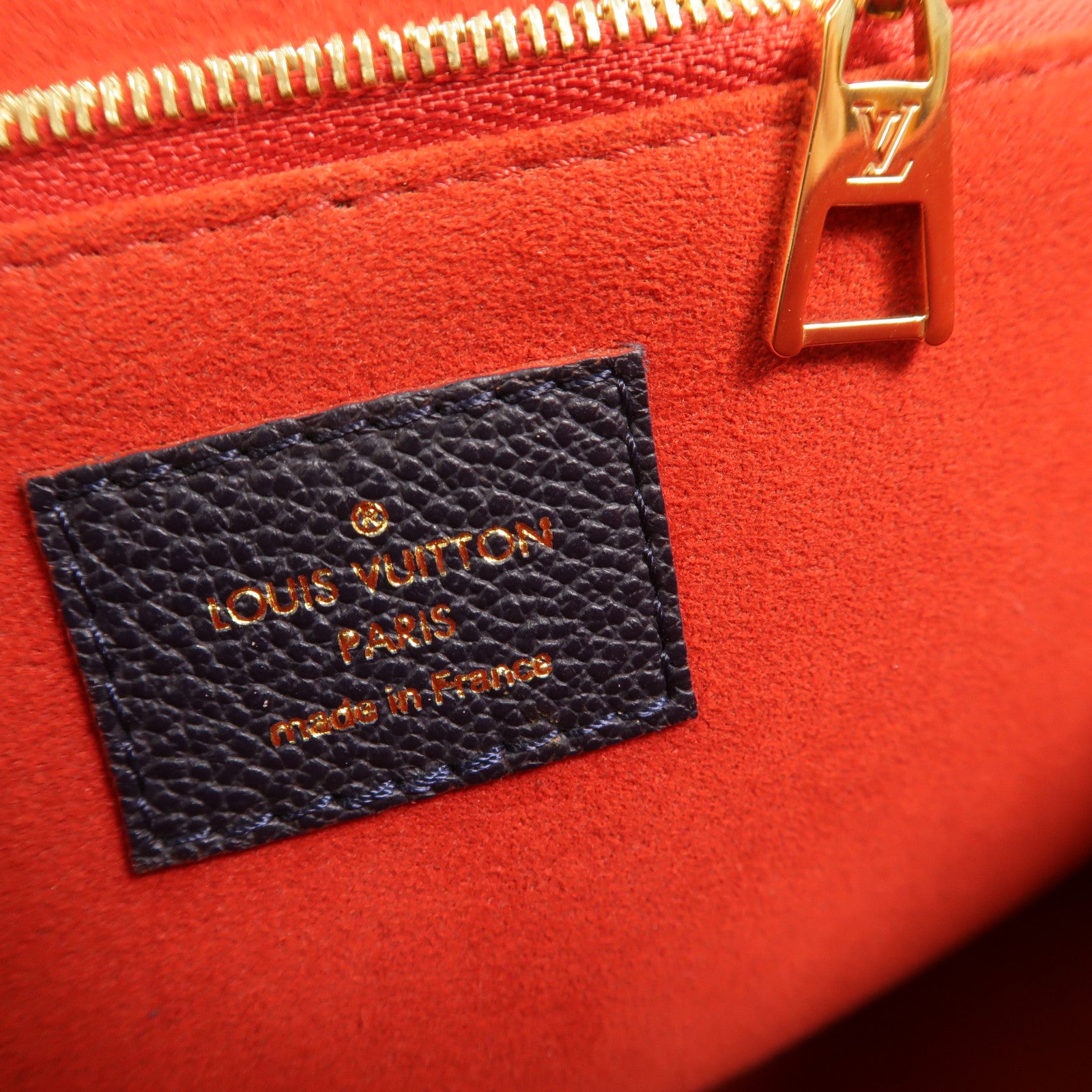 LOUIS VUITTON Monogram Empreinte Vavin PM肩背袋深藍色