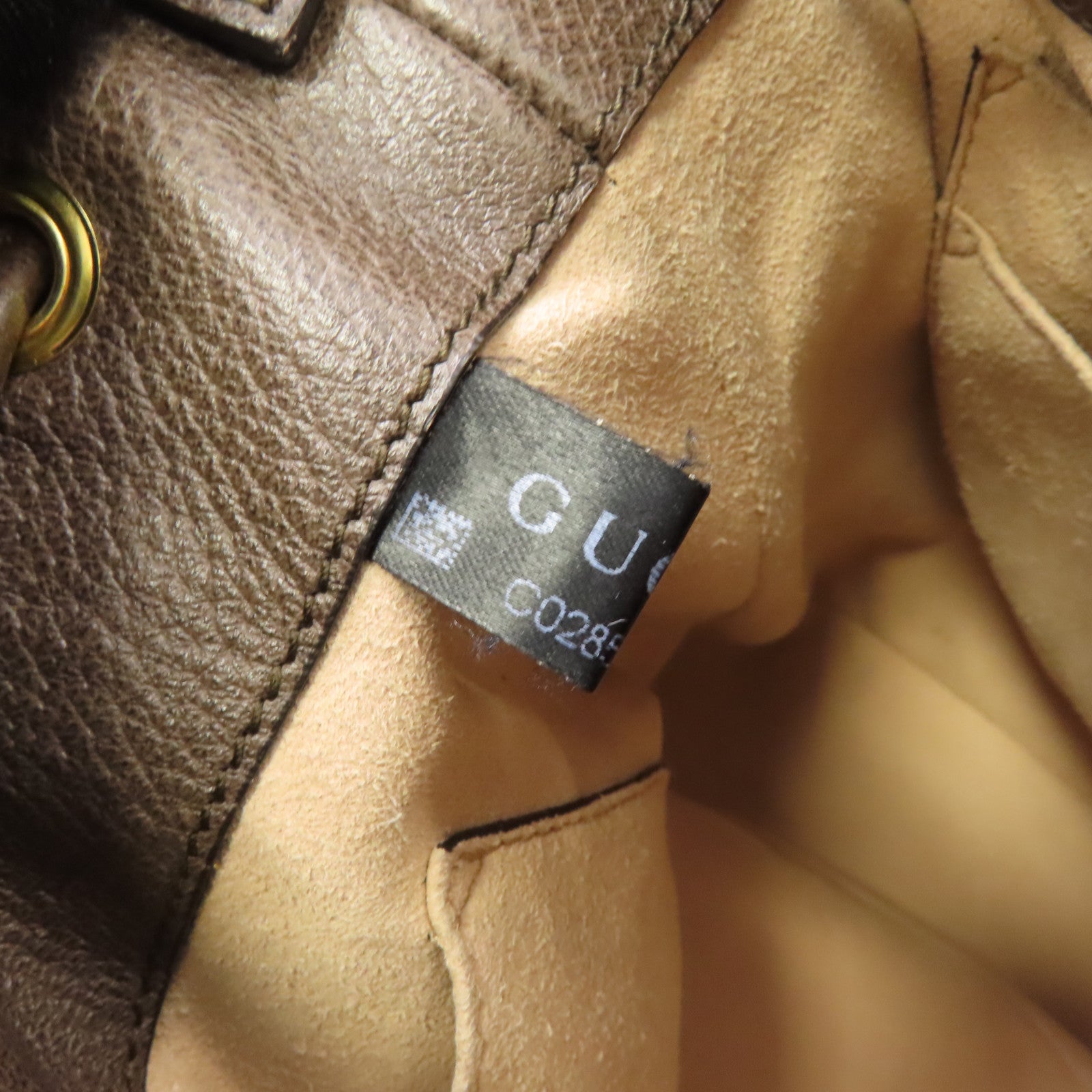 GUCCI 塗層帆布/皮革GG Ophidia Bucket Bag金扣手挽肩背兩用袋啡色