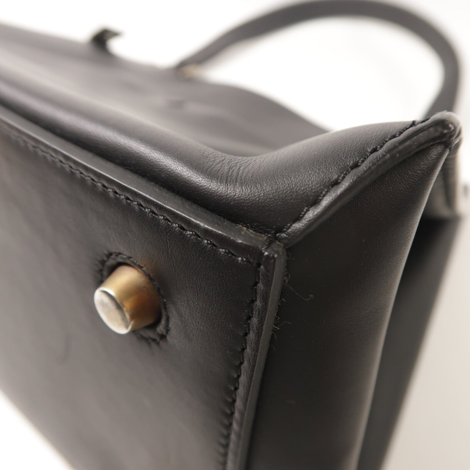 CELINE 牛皮皮革/馬毛Edge Bag手挽袋