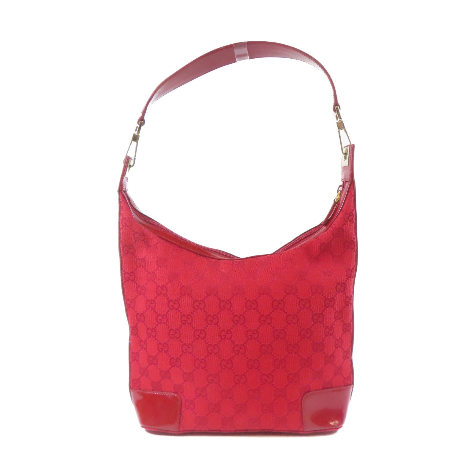 GUCCI 帆布Shoulder Bag金扣肩背袋紅色