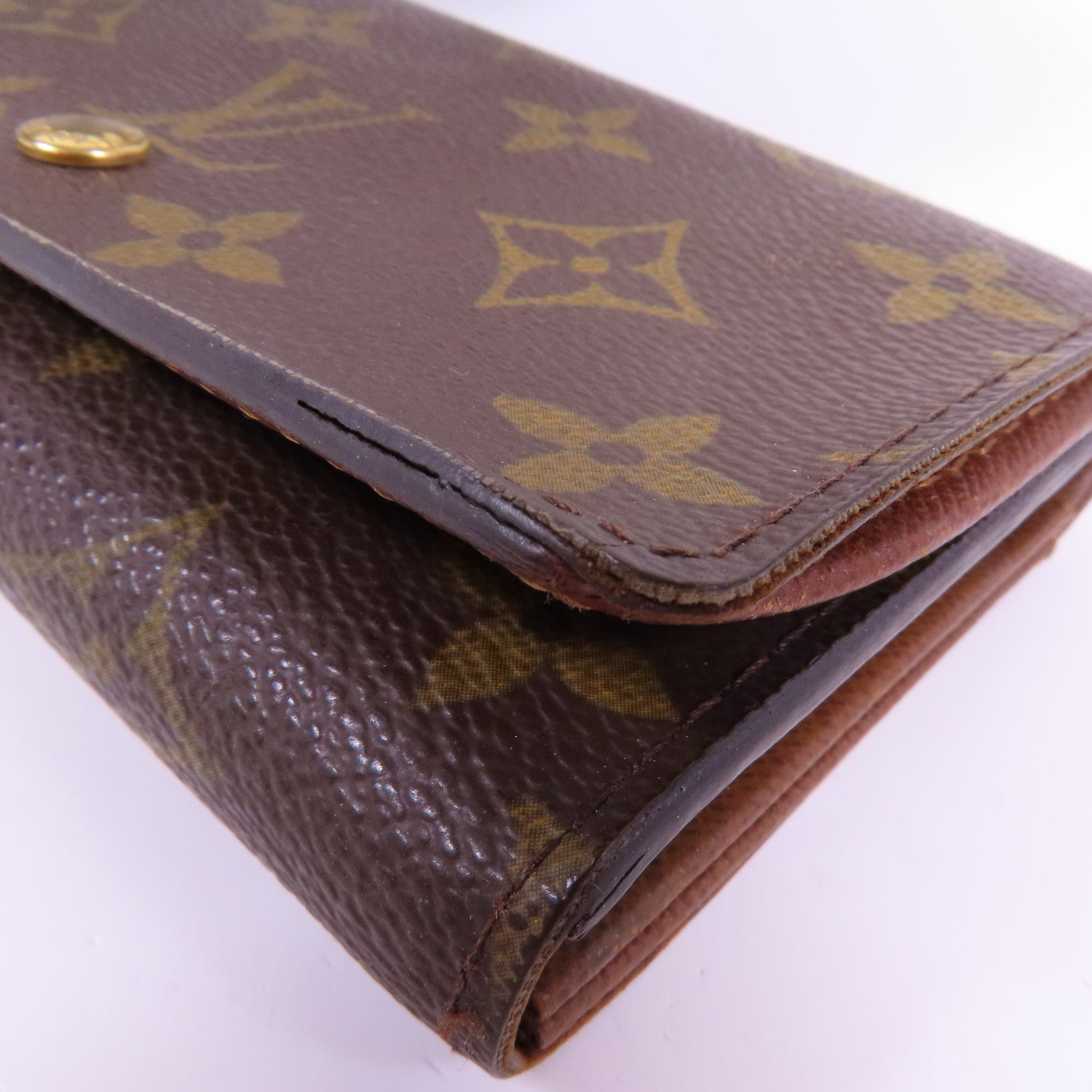 LOUIS VUITTON Monogram Porte Monnaie 金扣錢包