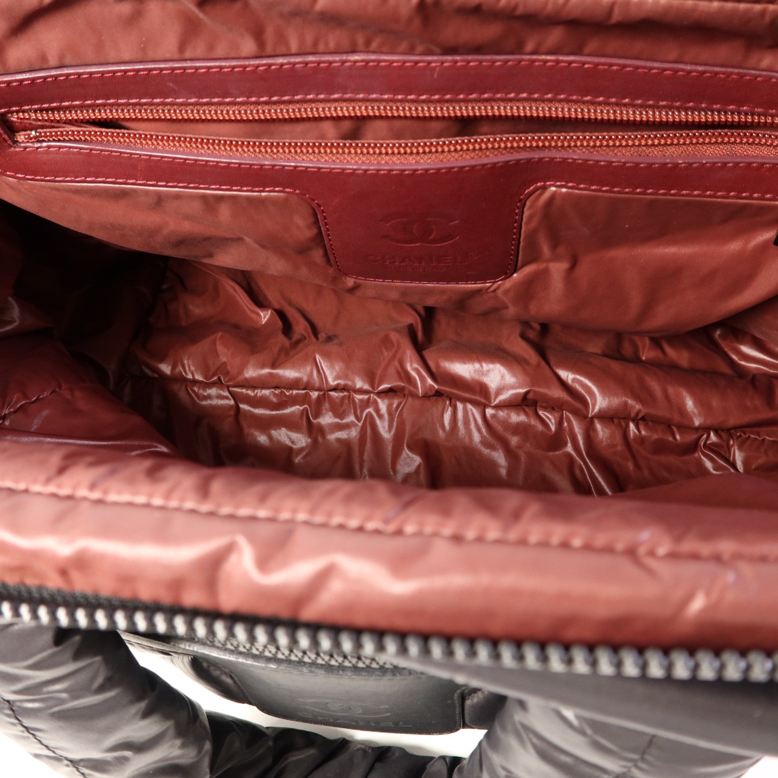 CHANEL 尼龍Coco Cocoon銀扣肩背袋