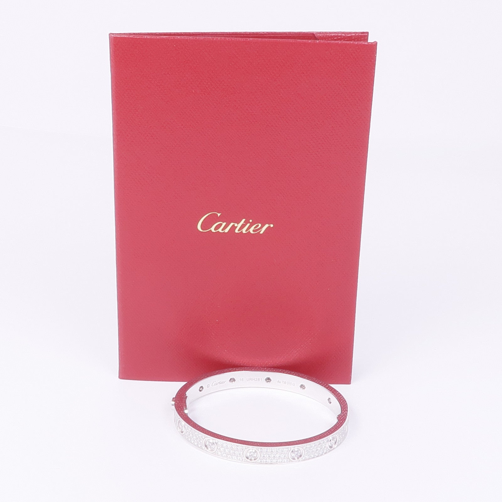 CARTIER 18K白金Diamond Love Bracelet鑽石手鏈Cartier#16