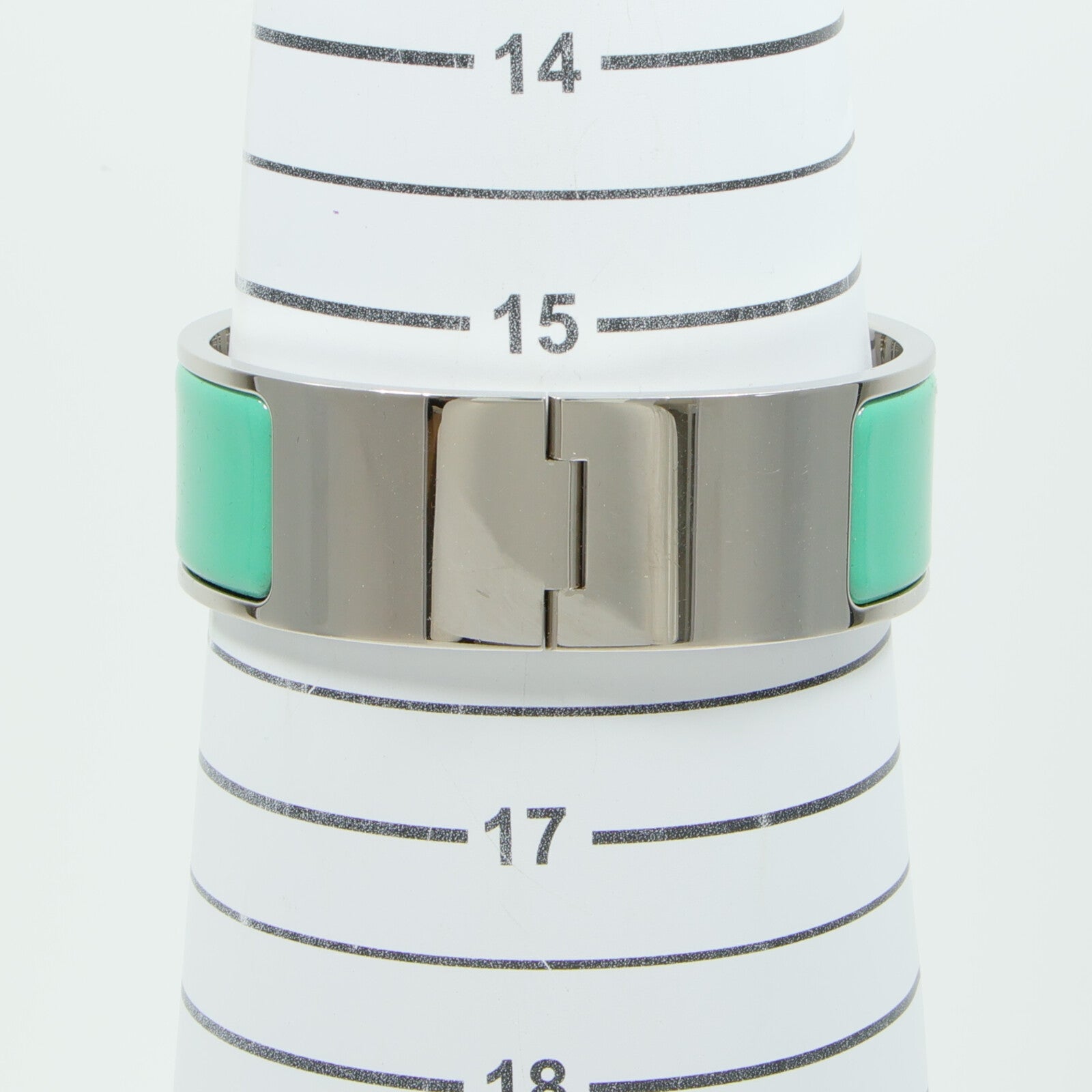 HERMES 金屬/琺瑯Clic-Clac H手鐲Vert Menthe