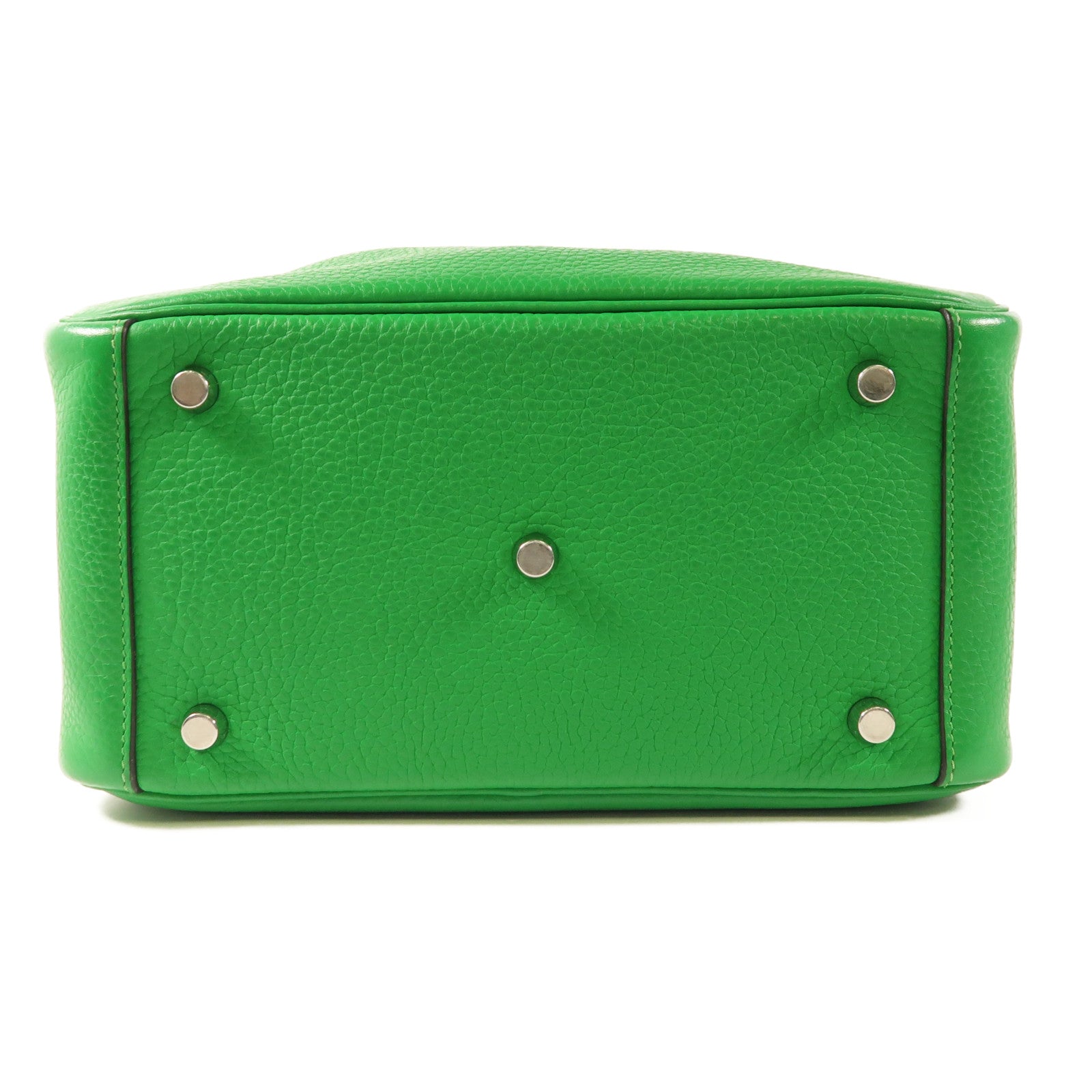 HERMES Clemence皮革Lindy 26手挽肩背兩用袋Green