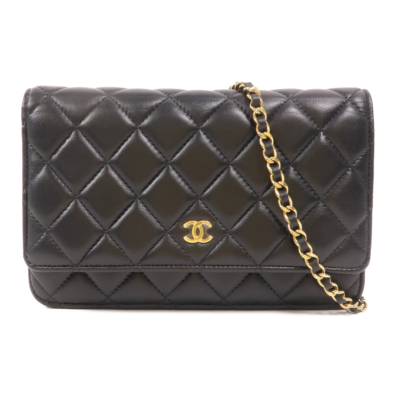 CHANEL 羊皮皮革Wallet On Chain鏈帶肩背袋