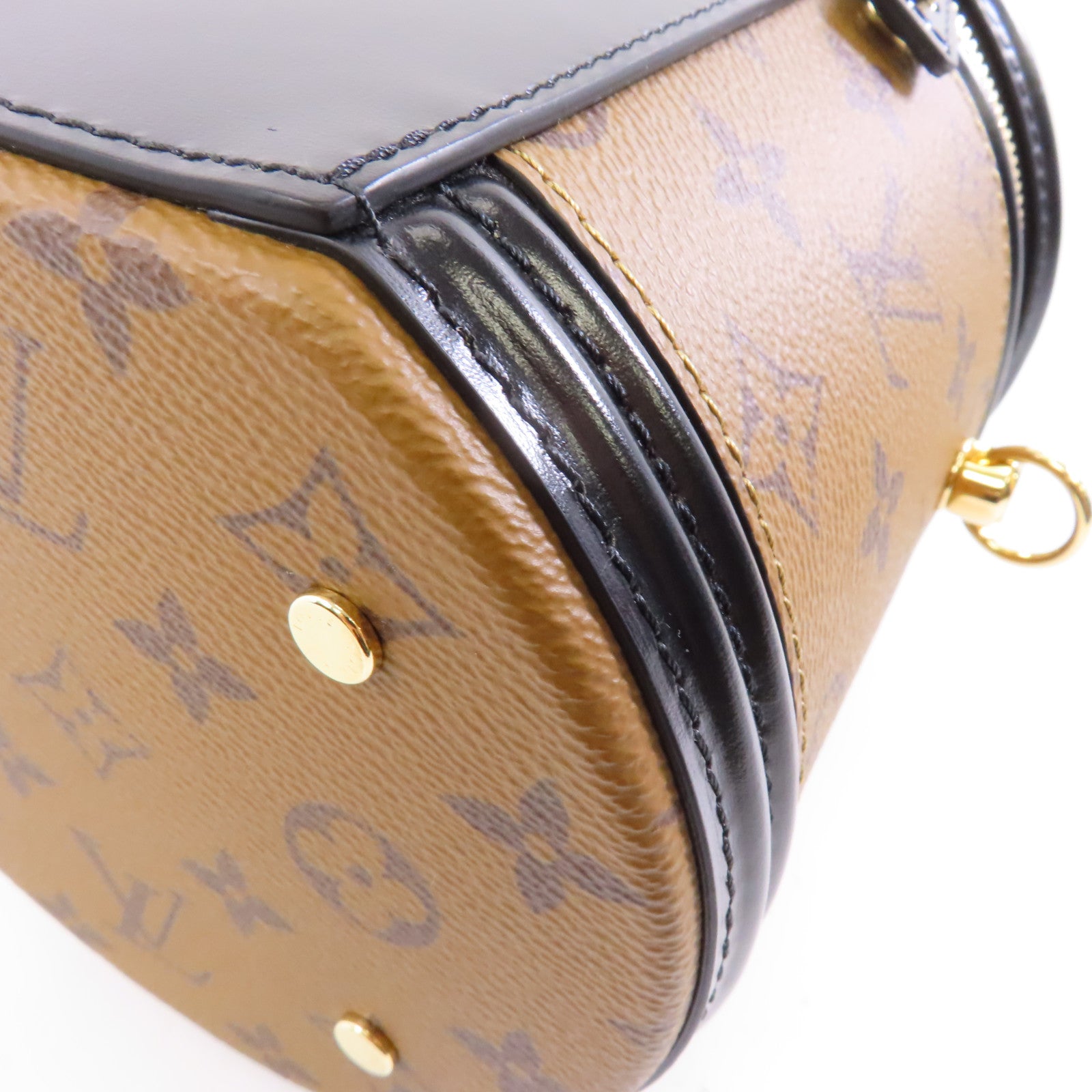 LOUIS VUITTON 【激減優惠】Monogram Reverse Cannes金扣手挽肩背兩用袋棕色